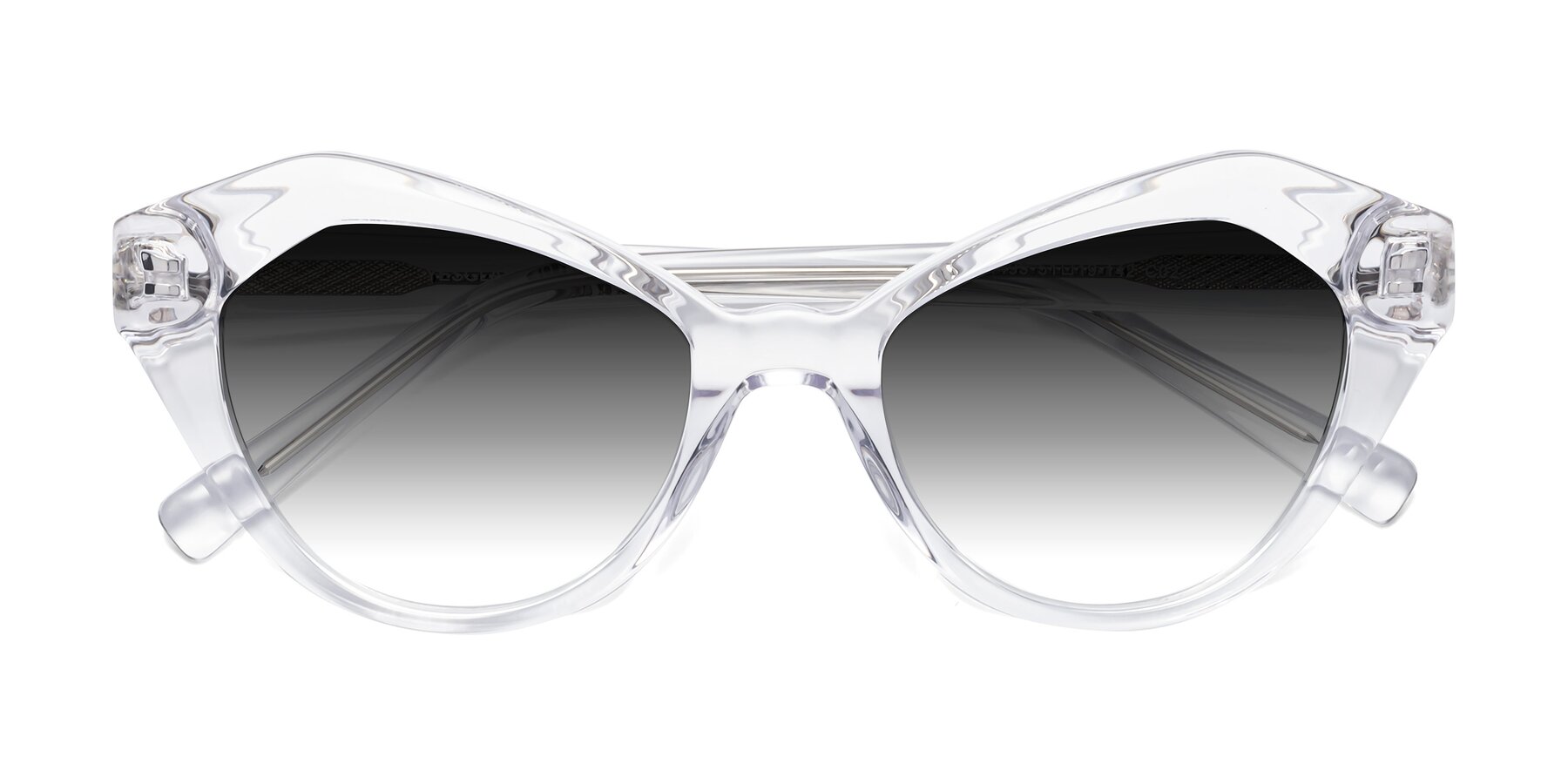 Folded Front of 1495 in Clear with Gray Gradient Lenses