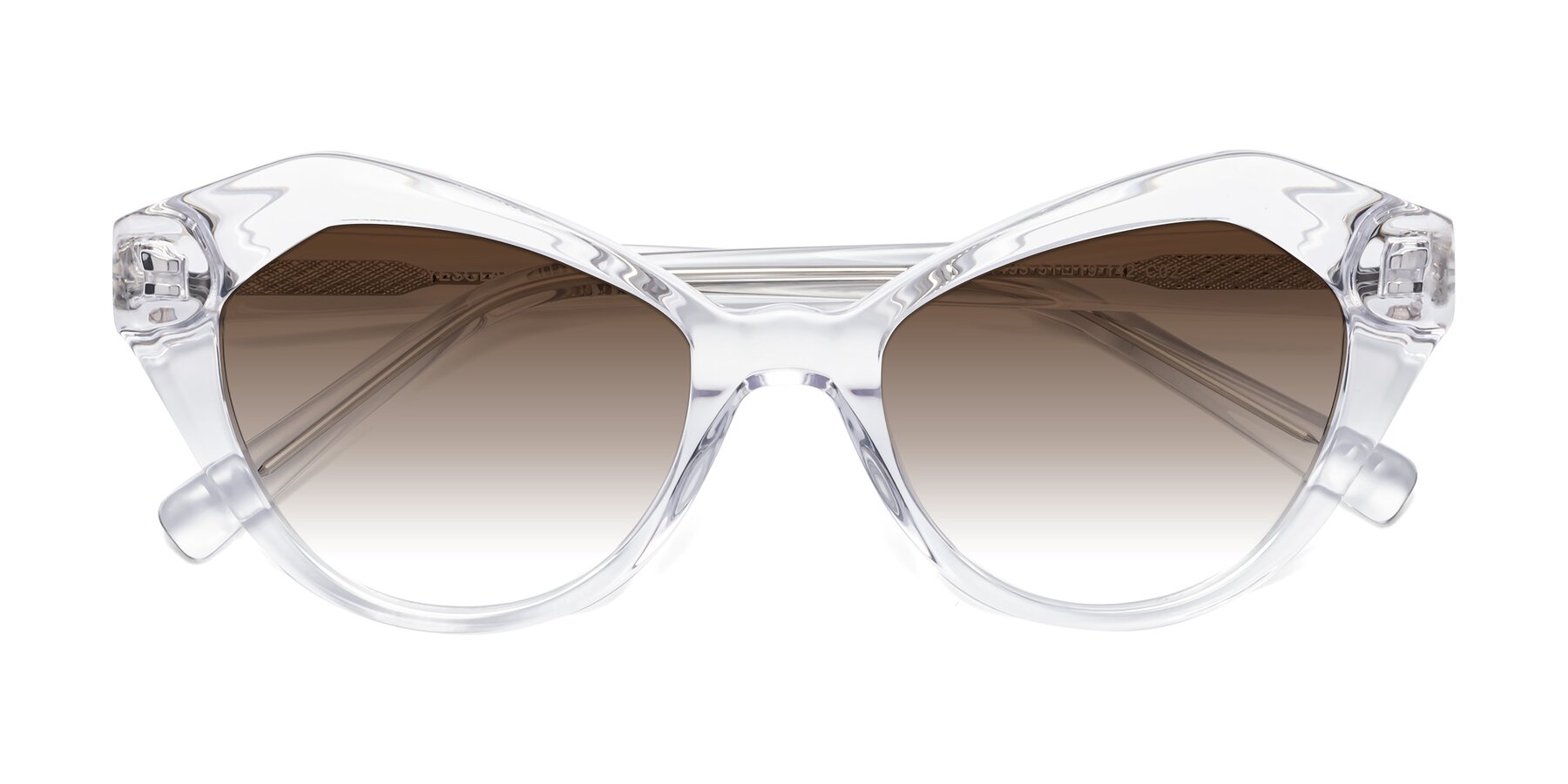 Folded Front of 1495 in Clear with Brown Gradient Lenses