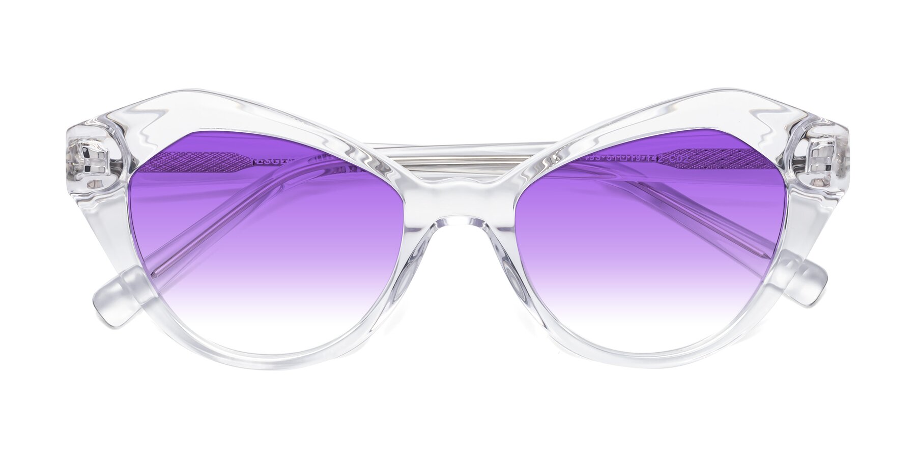 Folded Front of 1495 in Clear with Purple Gradient Lenses
