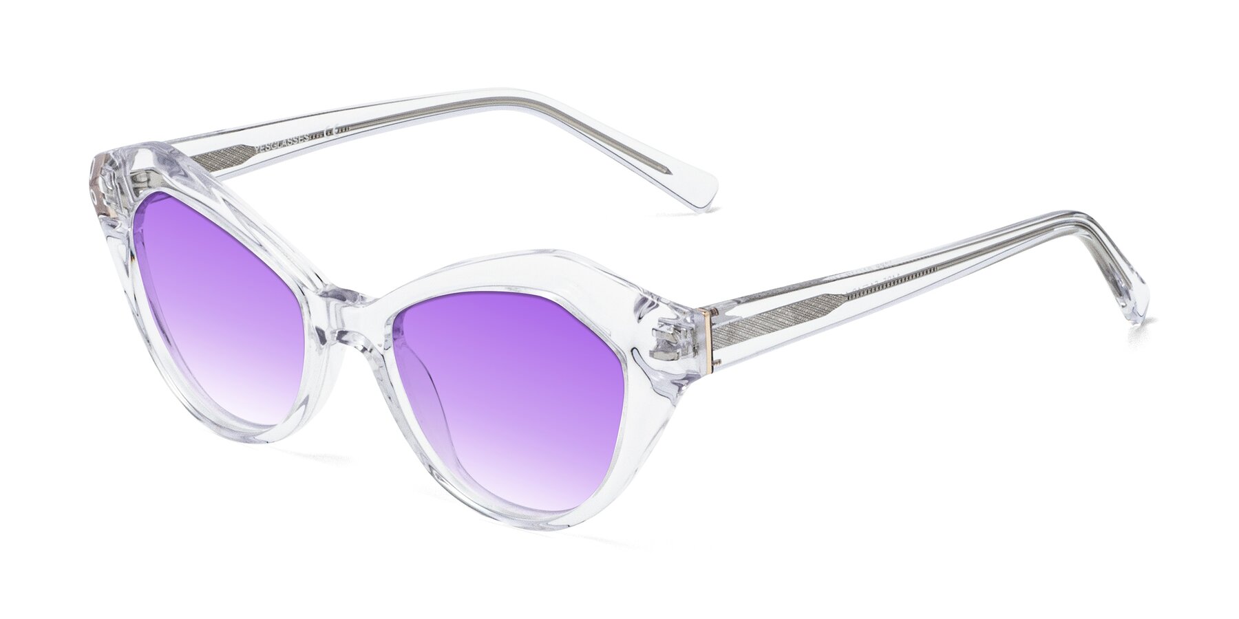 Angle of 1495 in Clear with Purple Gradient Lenses