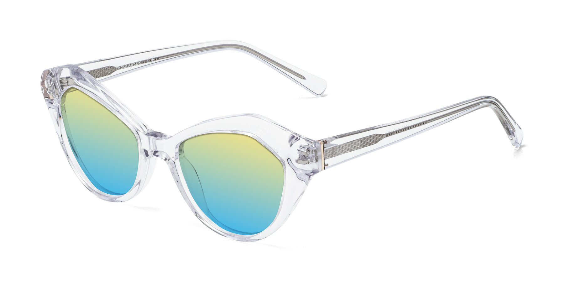 Angle of 1495 in Clear with Yellow / Blue Gradient Lenses