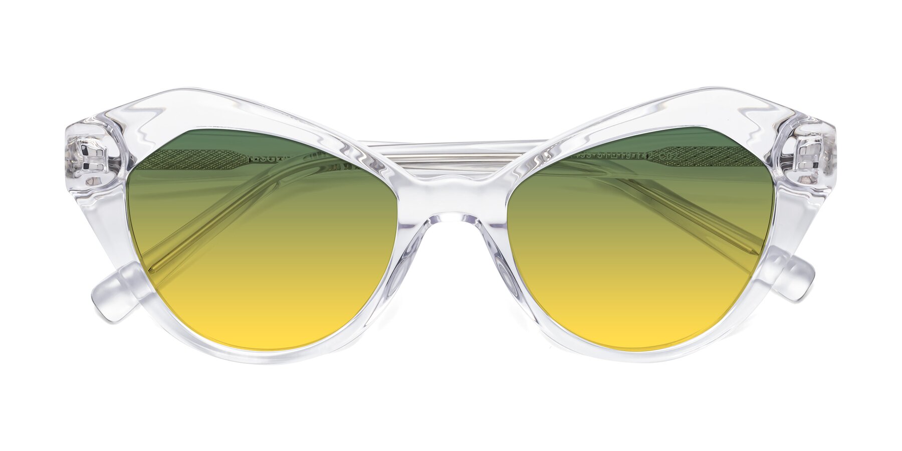 Folded Front of 1495 in Clear with Green / Yellow Gradient Lenses