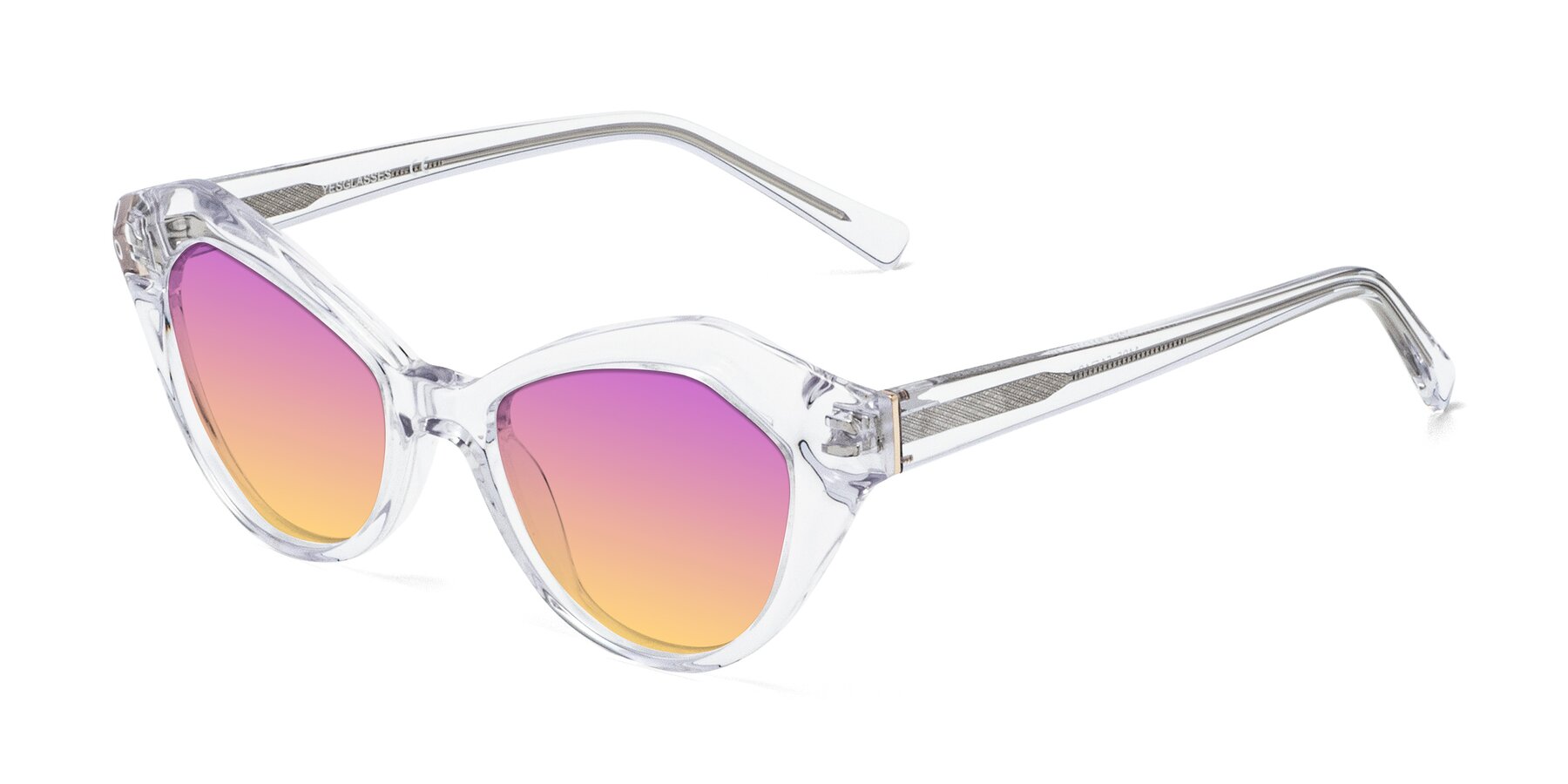 Angle of 1495 in Clear with Purple / Yellow Gradient Lenses