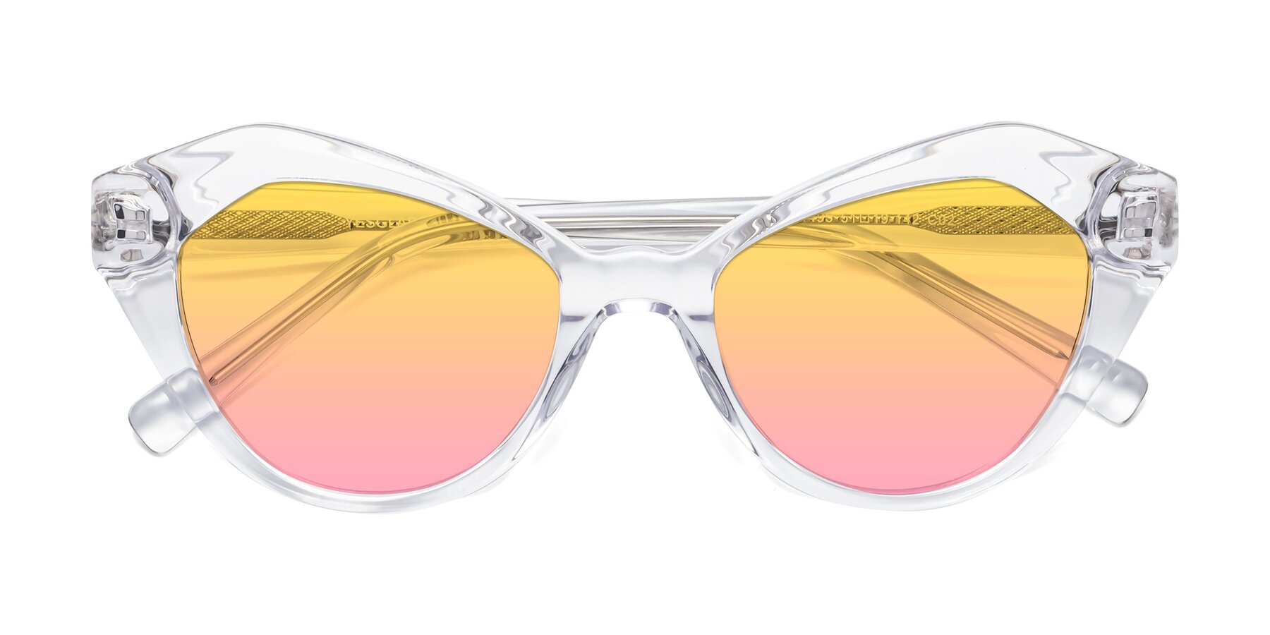 Folded Front of 1495 in Clear with Yellow / Pink Gradient Lenses