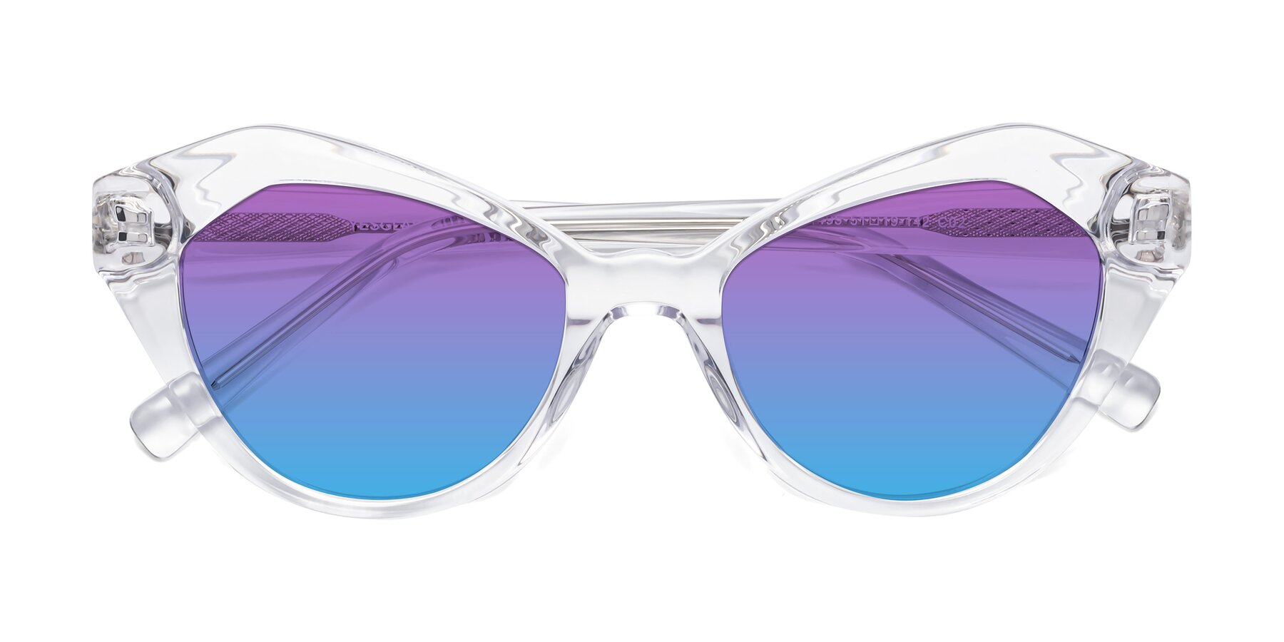 Folded Front of 1495 in Clear with Purple / Blue Gradient Lenses