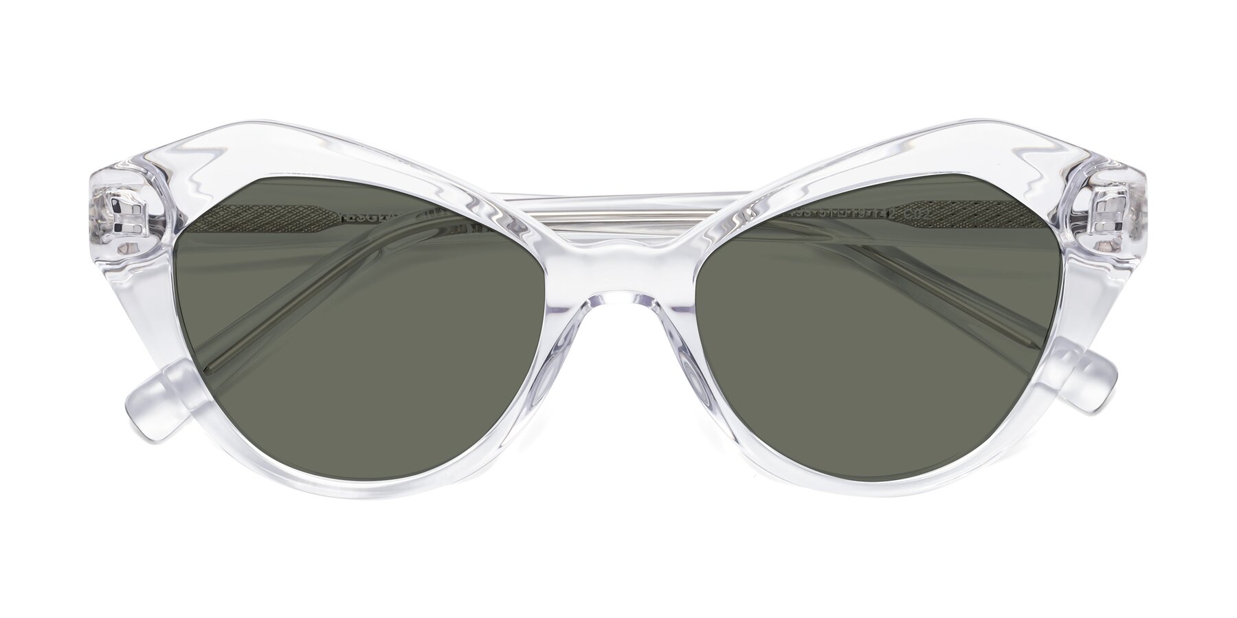 Folded Front of 1495 in Clear with Gray Polarized Lenses