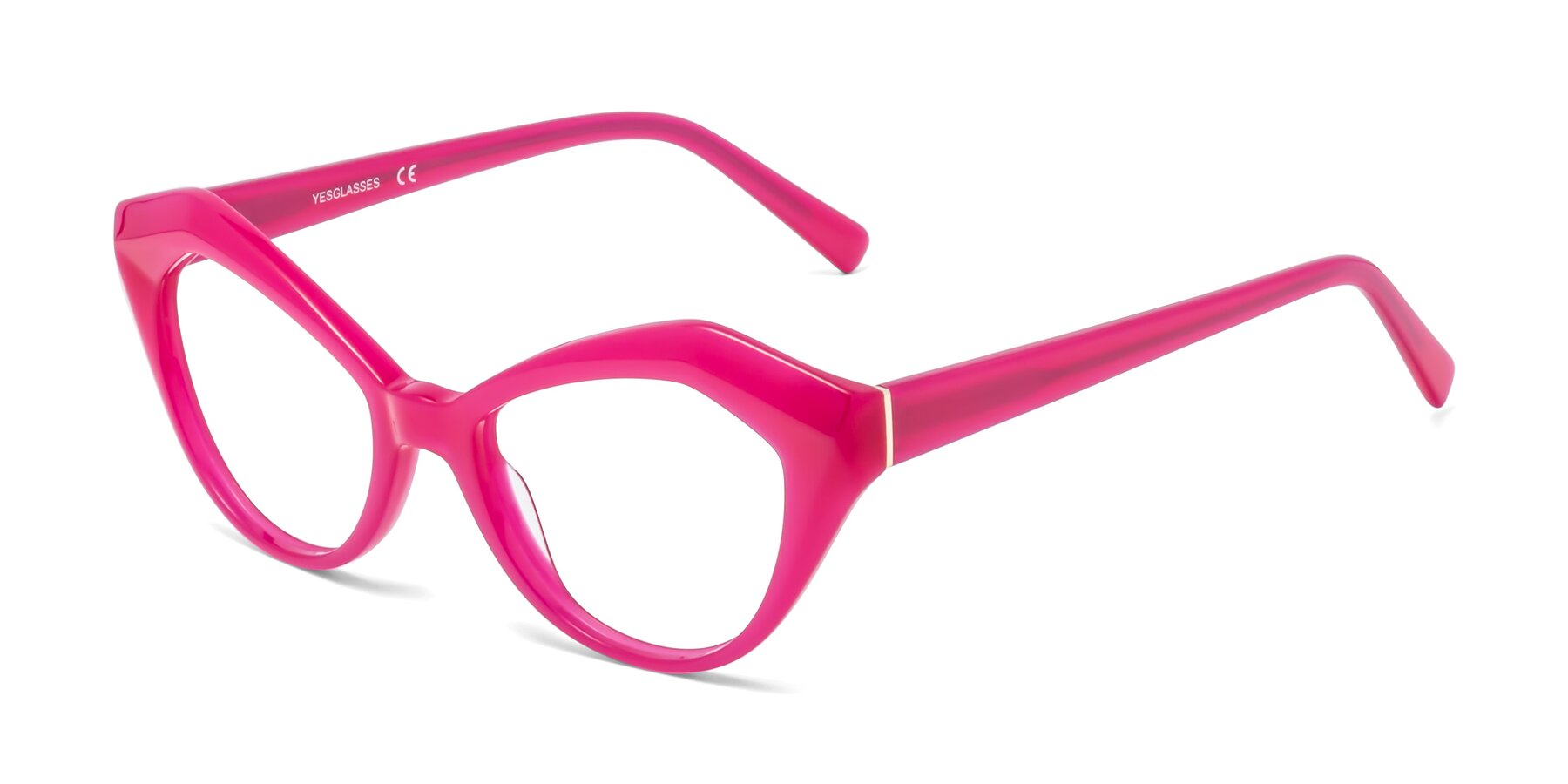 Angle of 1495 in Pink with Clear Eyeglass Lenses
