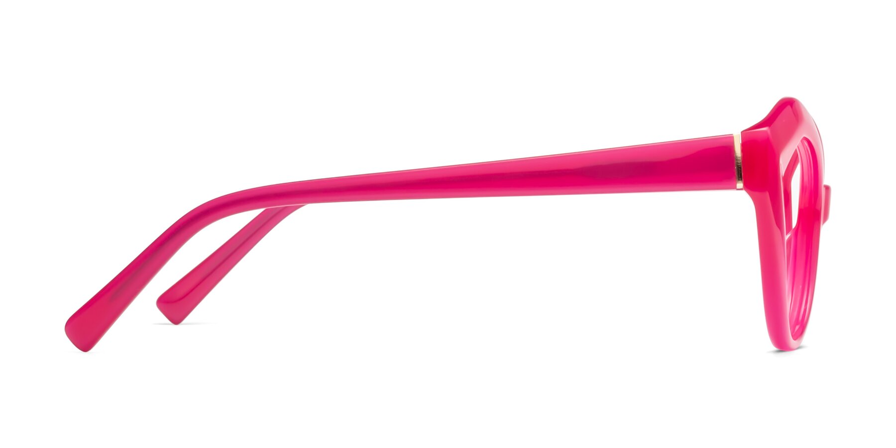 Side of 1495 in Pink with Clear Eyeglass Lenses
