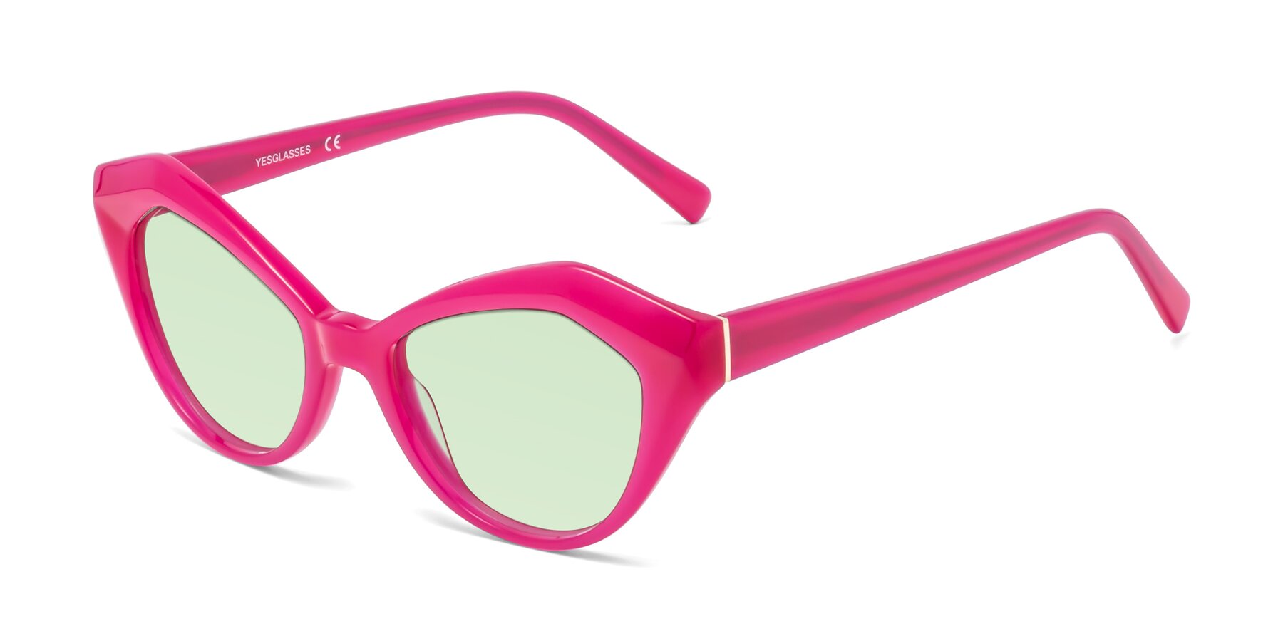 Angle of 1495 in Pink with Light Green Tinted Lenses