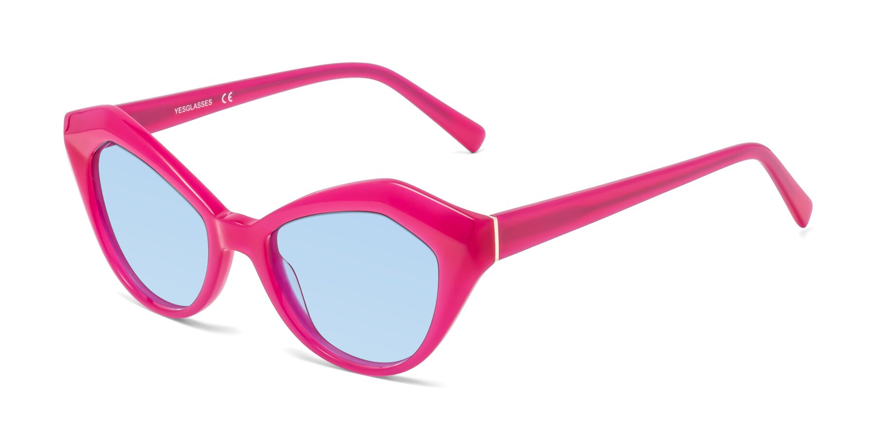 Angle of 1495 in Pink with Light Blue Tinted Lenses