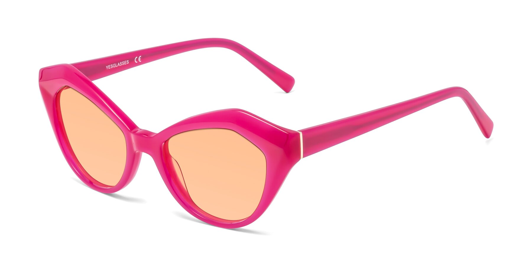 Angle of 1495 in Pink with Light Orange Tinted Lenses