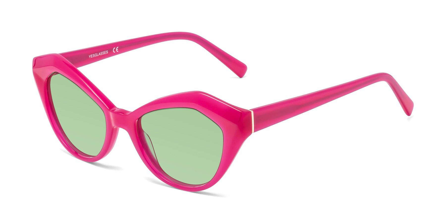 Angle of 1495 in Pink with Medium Green Tinted Lenses