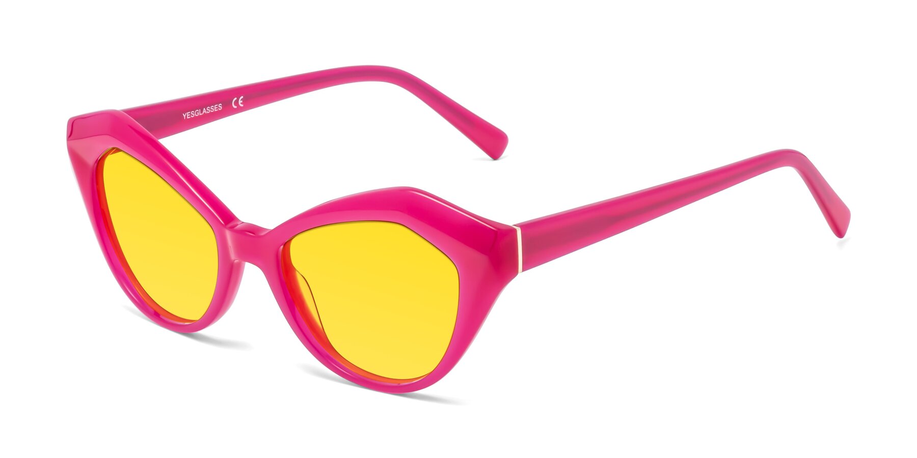 Angle of 1495 in Pink with Yellow Tinted Lenses