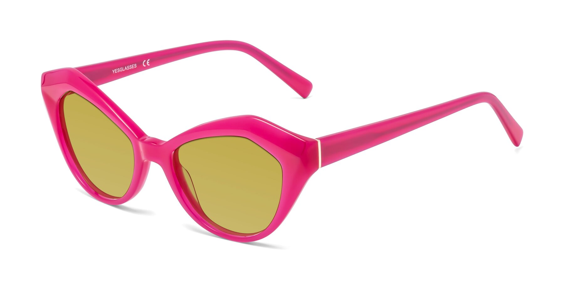 Angle of 1495 in Pink with Champagne Tinted Lenses