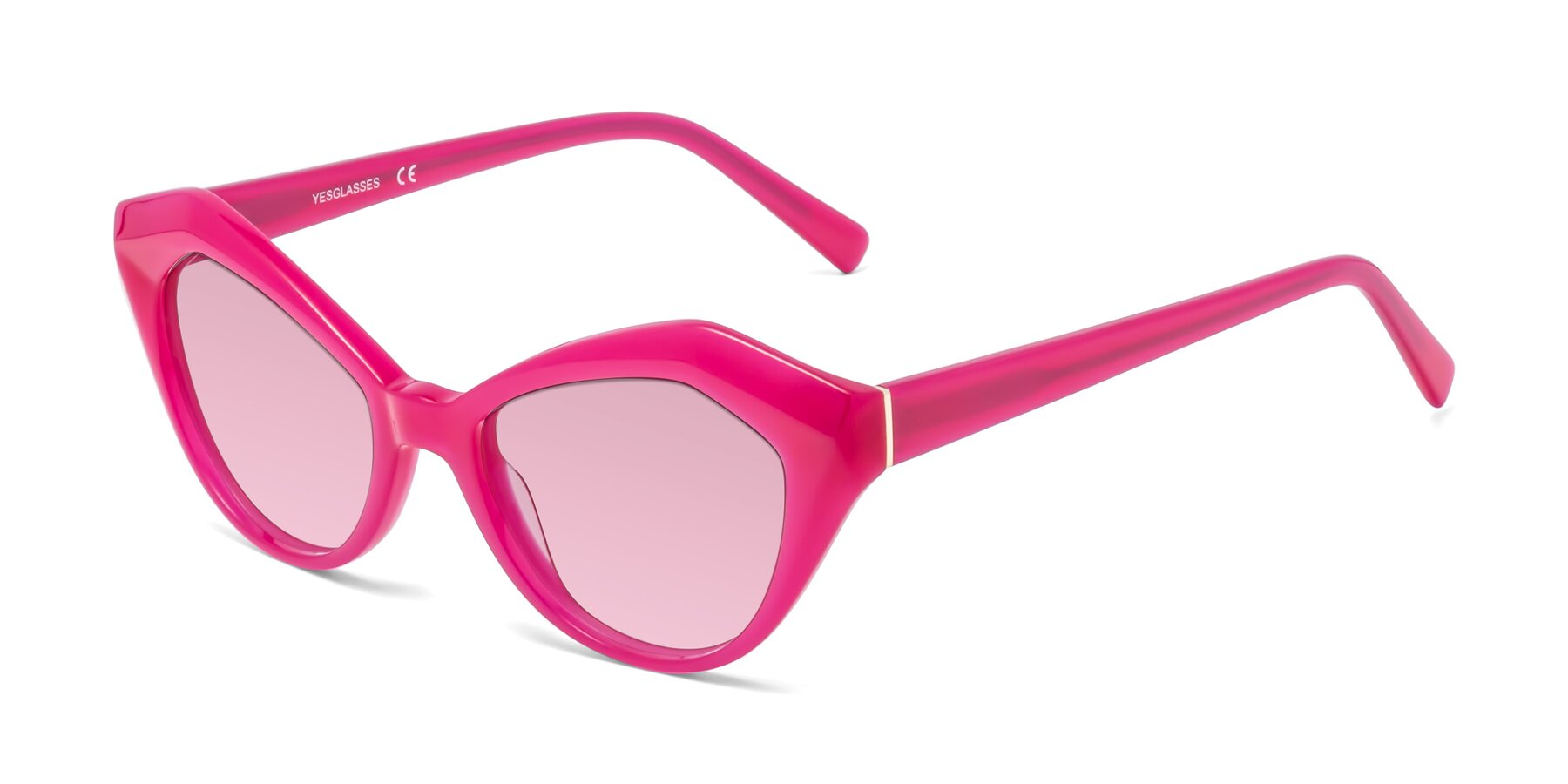 Angle of 1495 in Pink with Light Wine Tinted Lenses