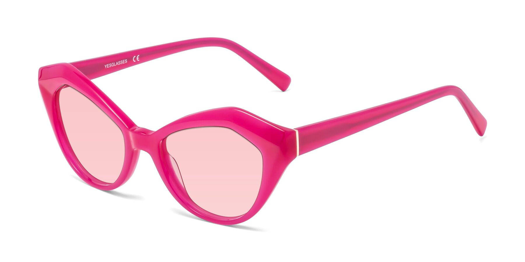 Angle of 1495 in Pink with Light Garnet Tinted Lenses