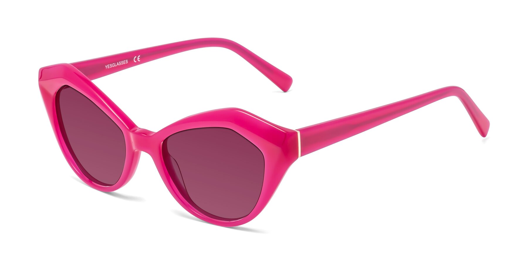 Angle of 1495 in Pink with Wine Tinted Lenses