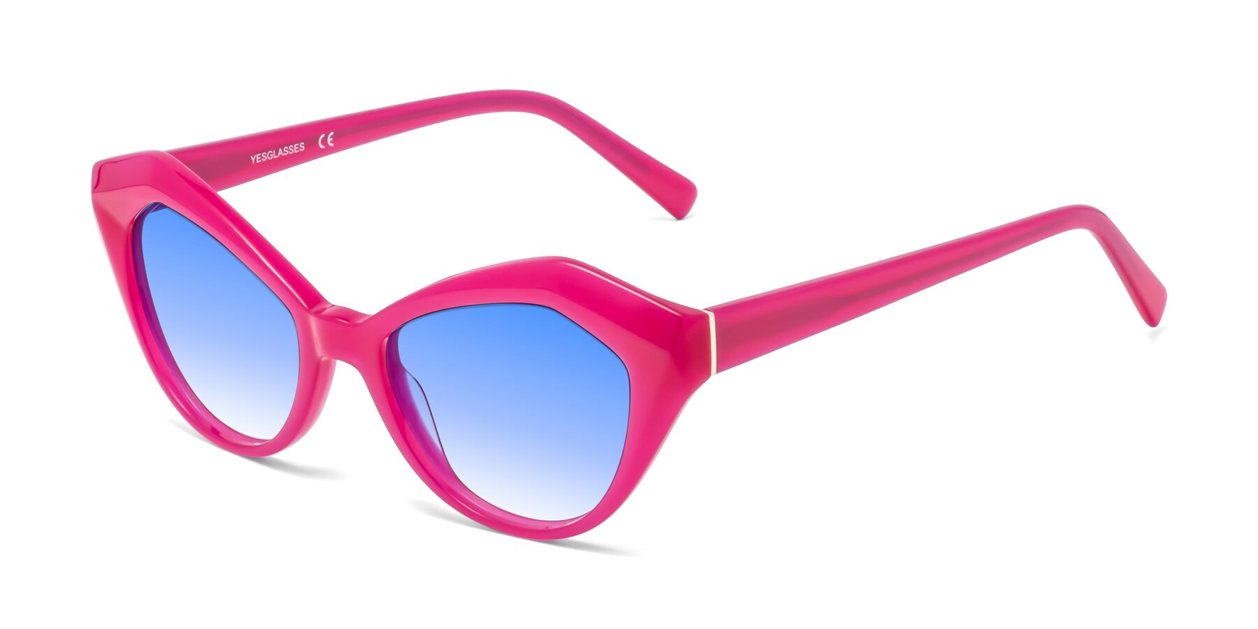 Angle of 1495 in Pink with Blue Gradient Lenses