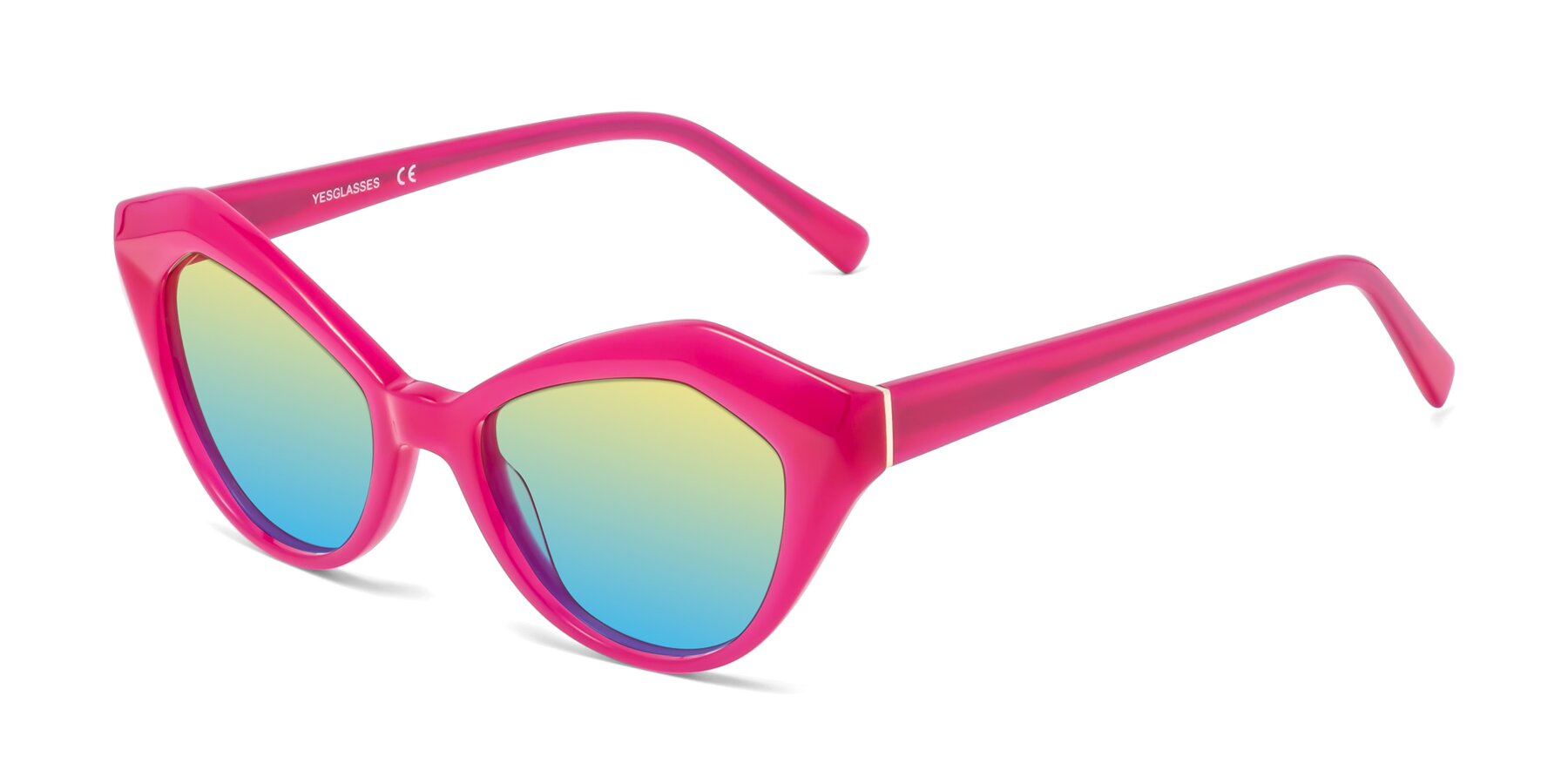 Angle of 1495 in Pink with Yellow / Blue Gradient Lenses