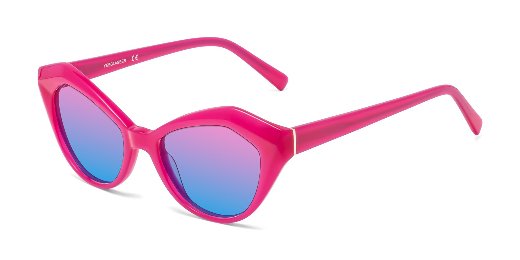 Angle of 1495 in Pink with Pink / Blue Gradient Lenses