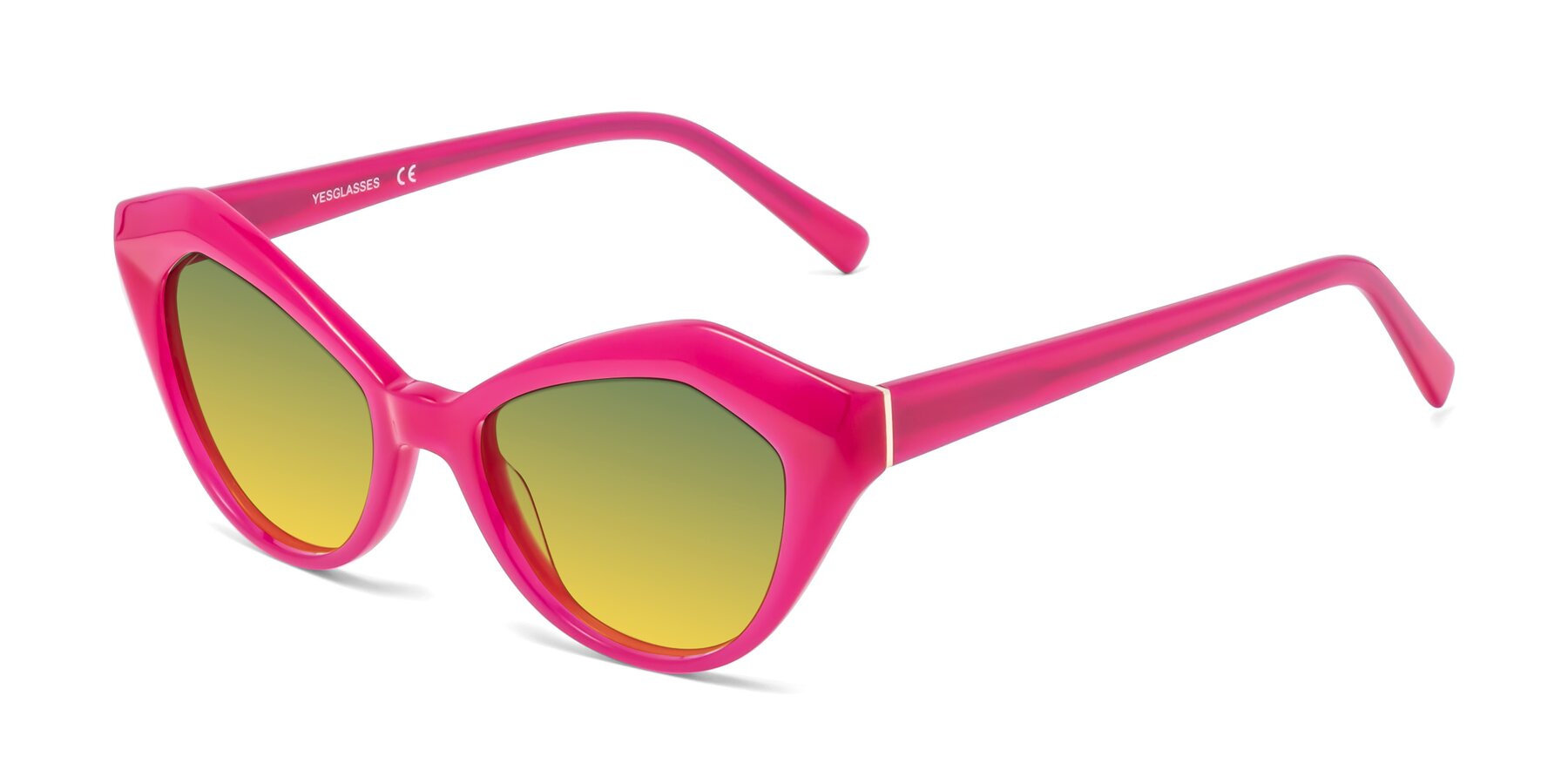 Angle of 1495 in Pink with Green / Yellow Gradient Lenses