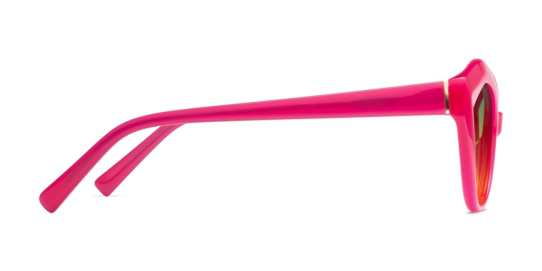 Side of 1495 in Pink with Green / Yellow Gradient Lenses