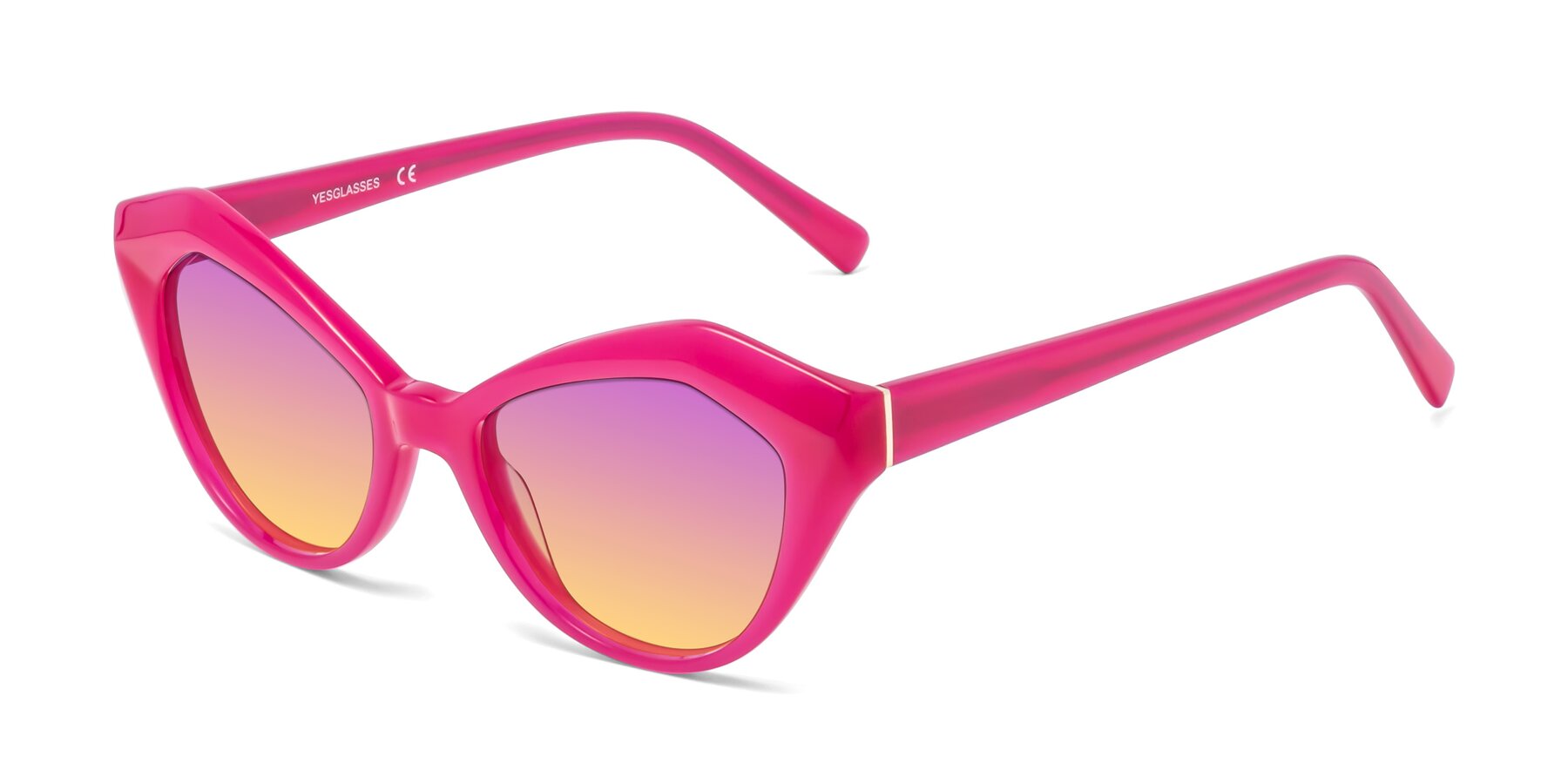 Angle of 1495 in Pink with Purple / Yellow Gradient Lenses