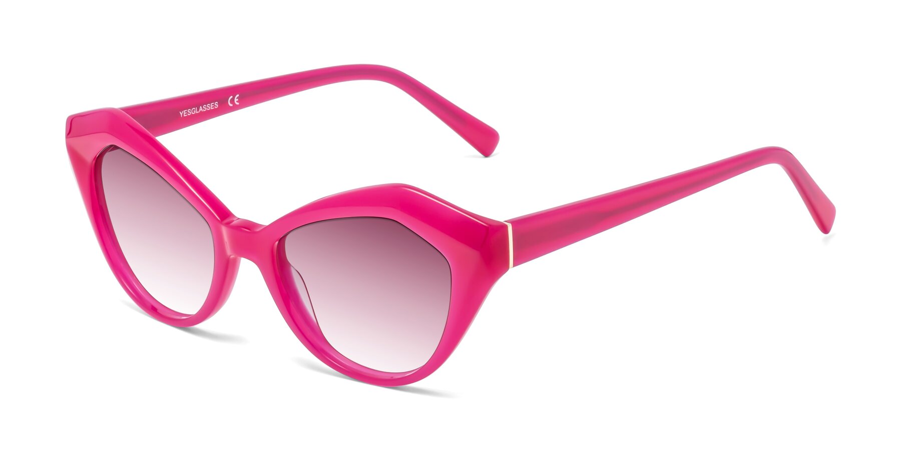 Angle of 1495 in Pink with Wine Gradient Lenses