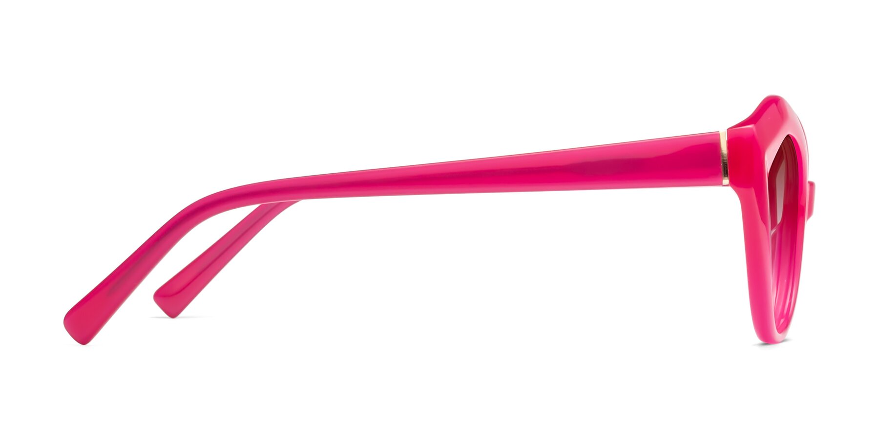 Side of 1495 in Pink with Garnet Gradient Lenses