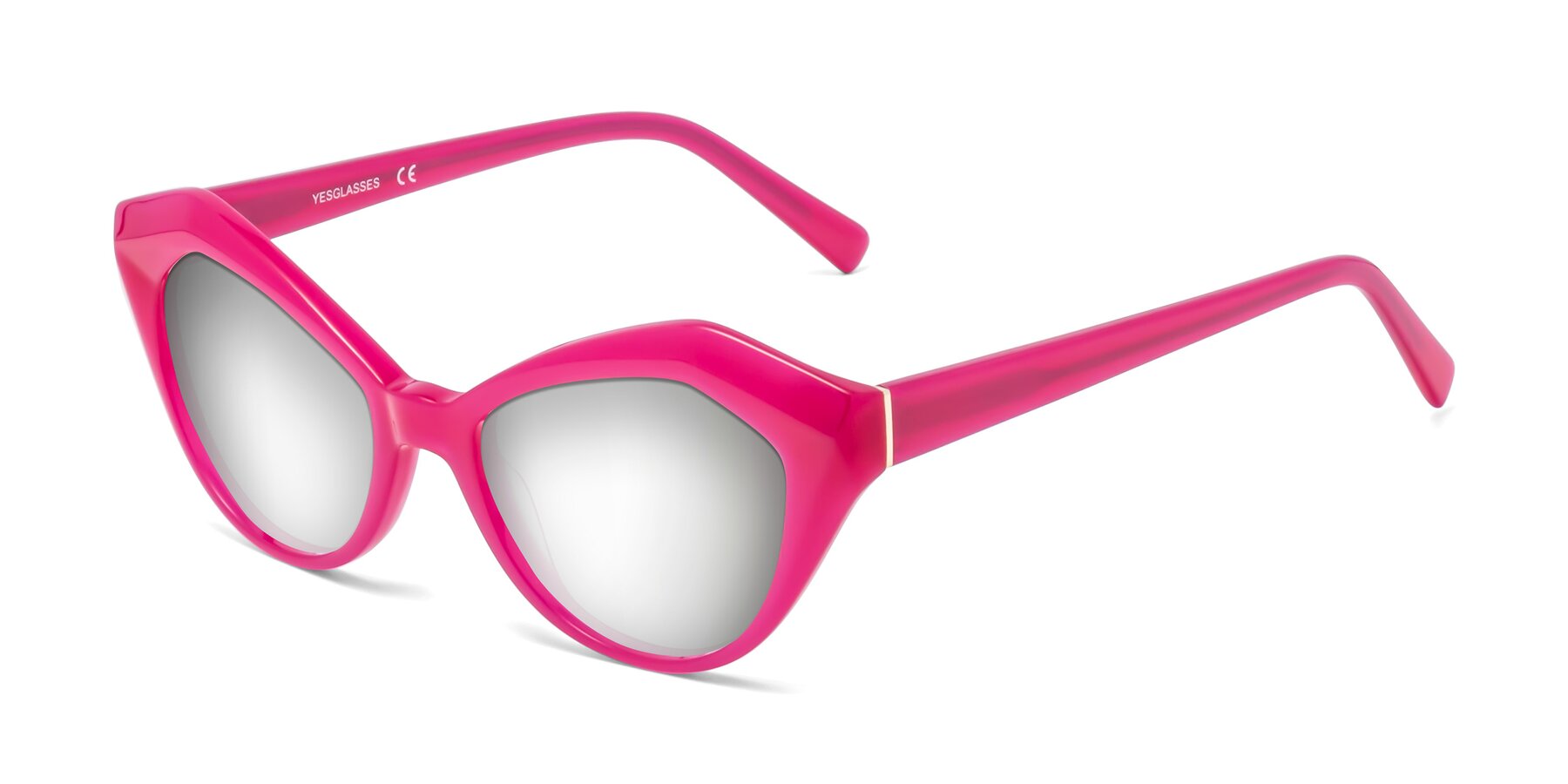 Angle of 1495 in Pink with Silver Mirrored Lenses