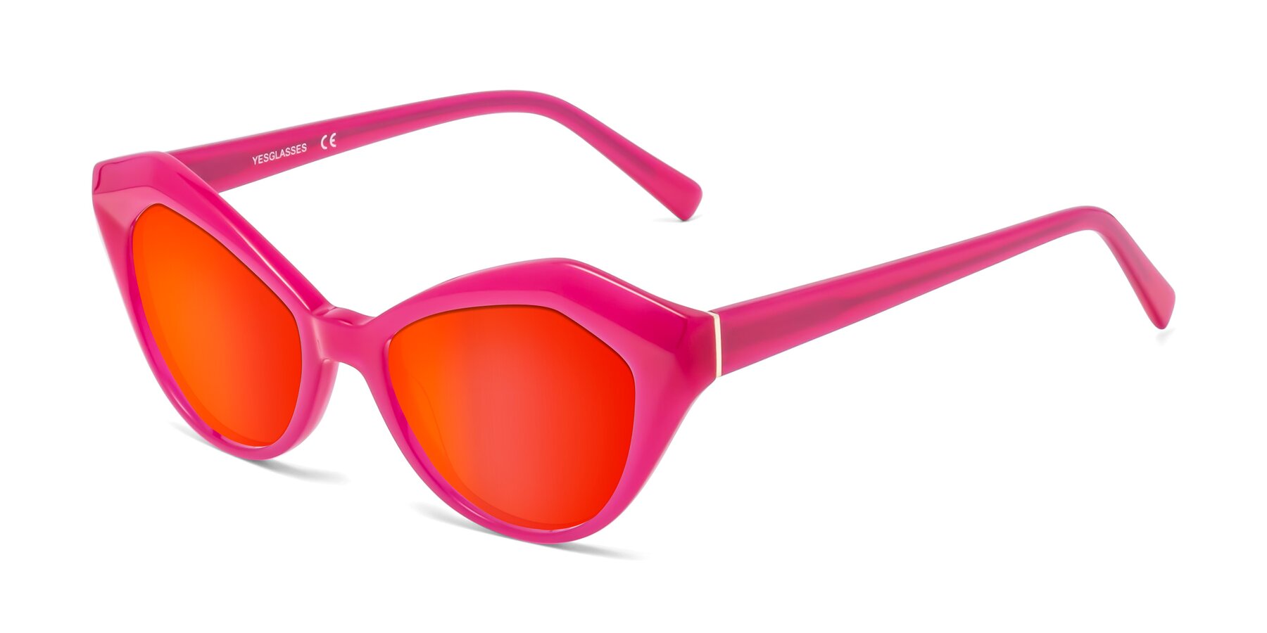 Angle of 1495 in Pink with Red Gold Mirrored Lenses