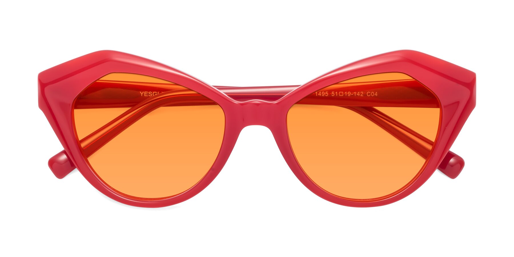 Folded Front of 1495 in Blaze with Orange Tinted Lenses