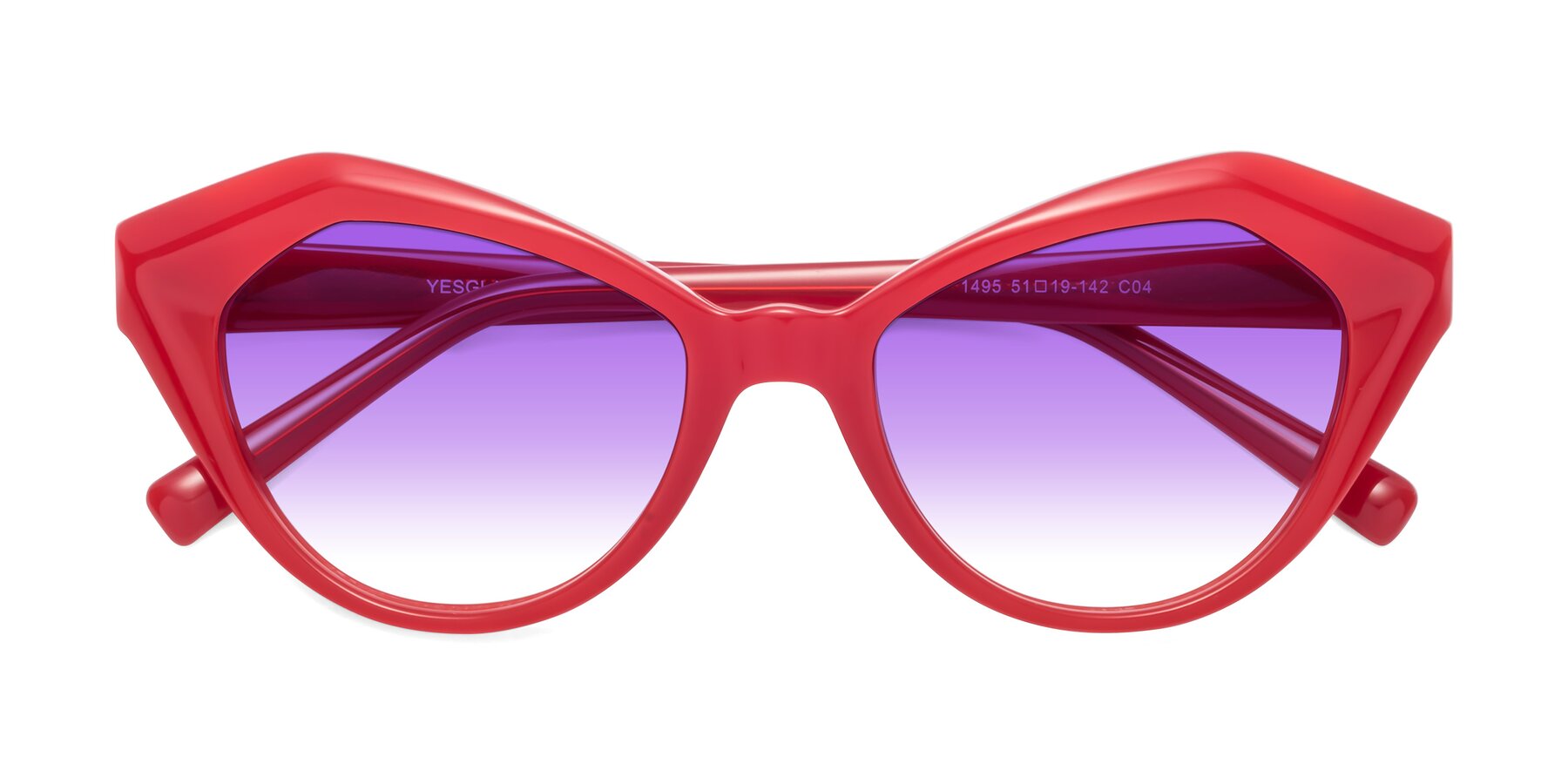 Folded Front of 1495 in Blaze with Purple Gradient Lenses