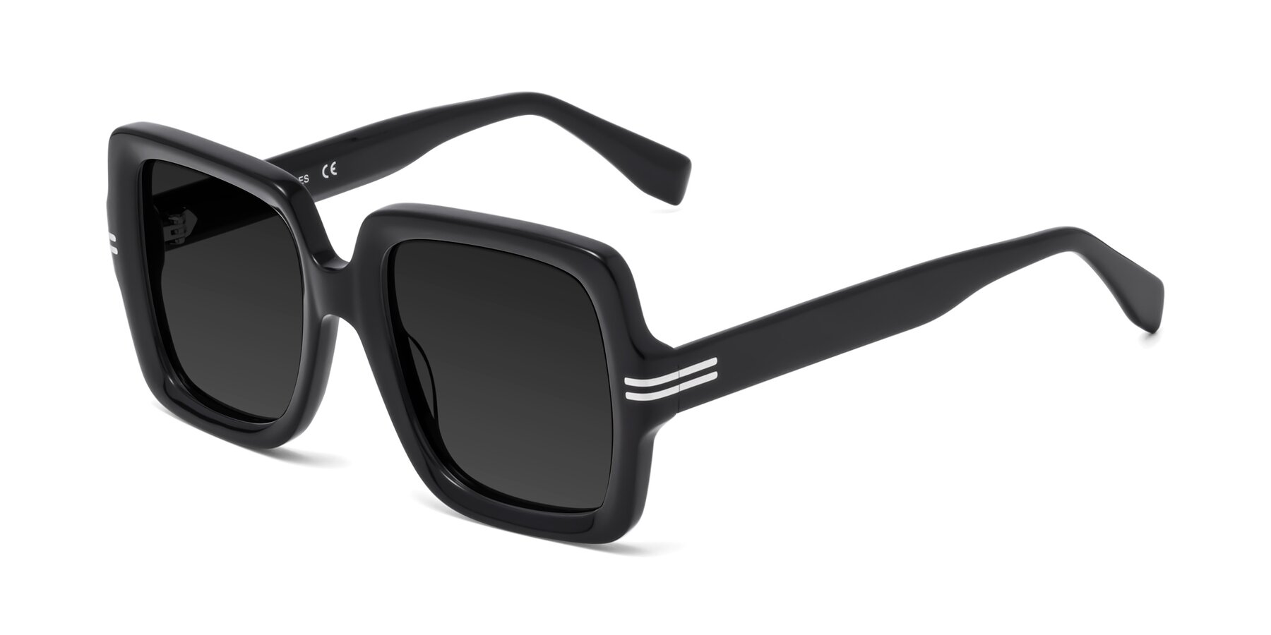 Angle of 1528 in Black with Gray Polarized TAC Lenses