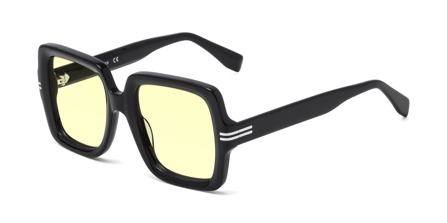 Angle of 1528 in Black with Light Yellow Tinted Lenses