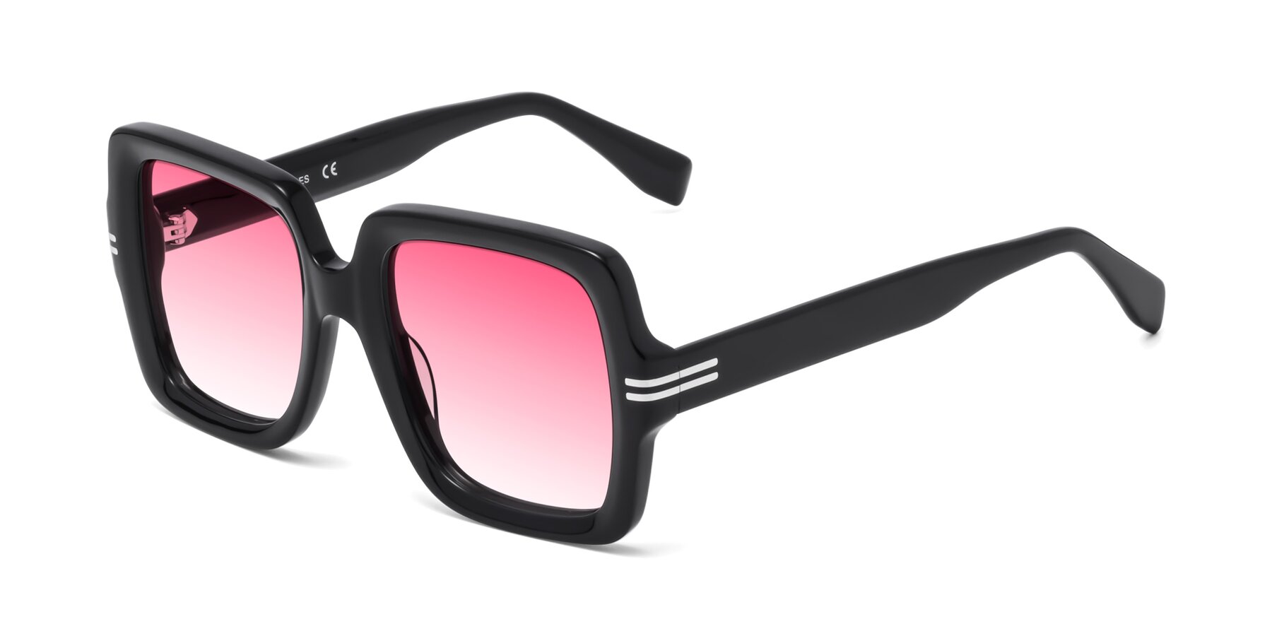 Angle of 1528 in Black with Pink Gradient Lenses