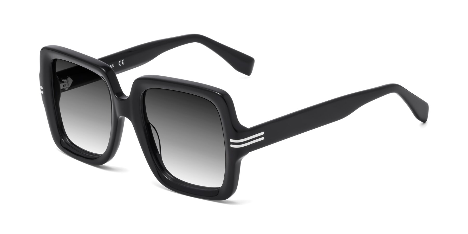 Angle of 1528 in Black with Gray Gradient Lenses