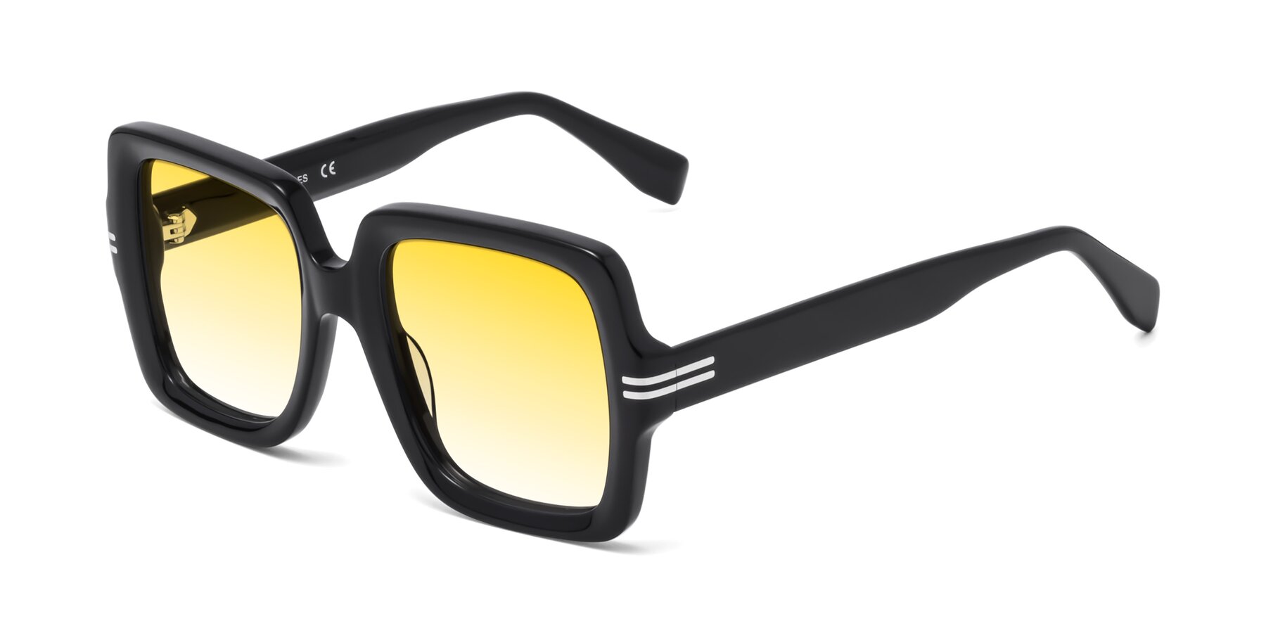 Angle of 1528 in Black with Yellow Gradient Lenses