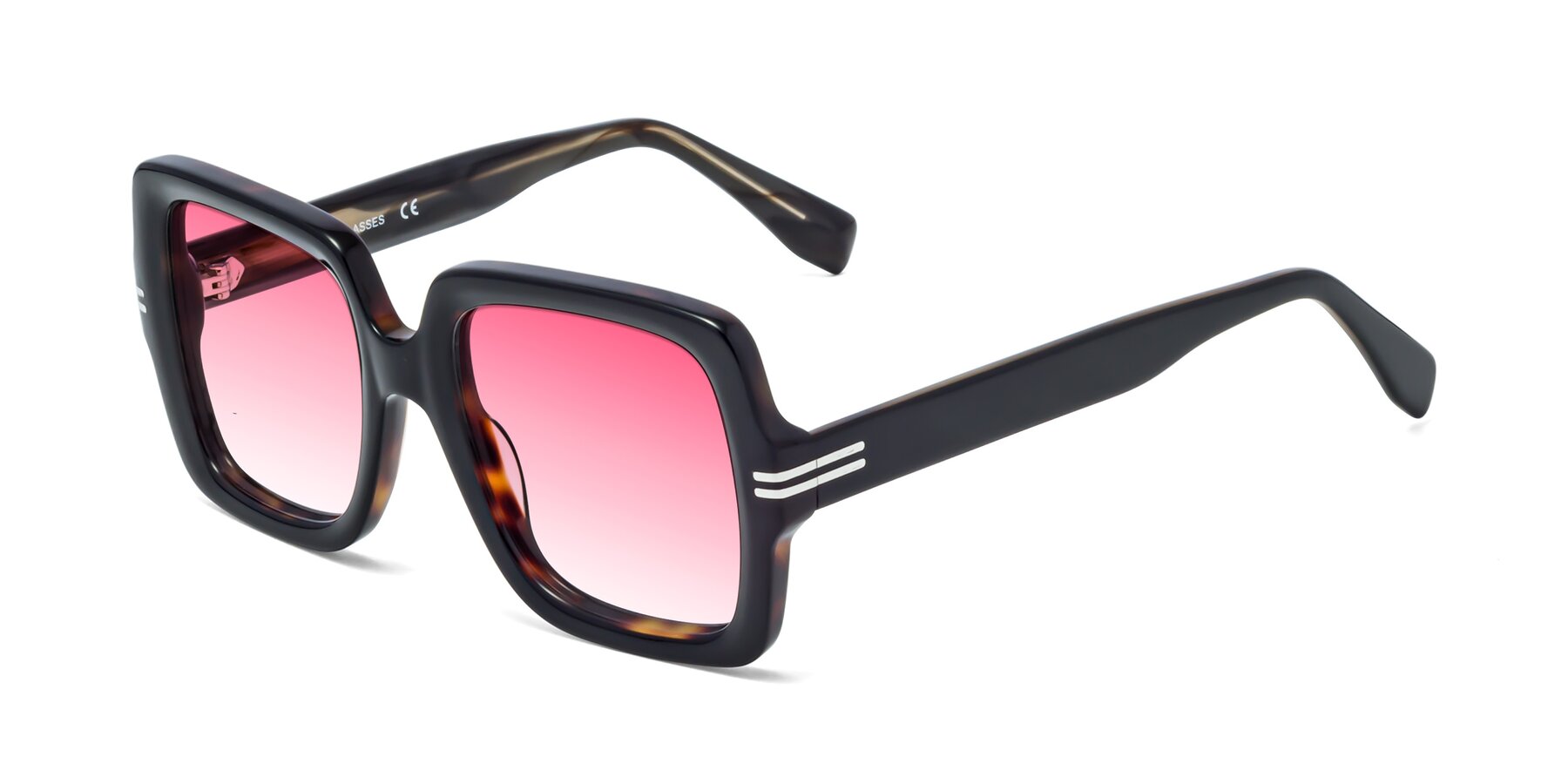 Angle of 1528 in Tortoise with Pink Gradient Lenses