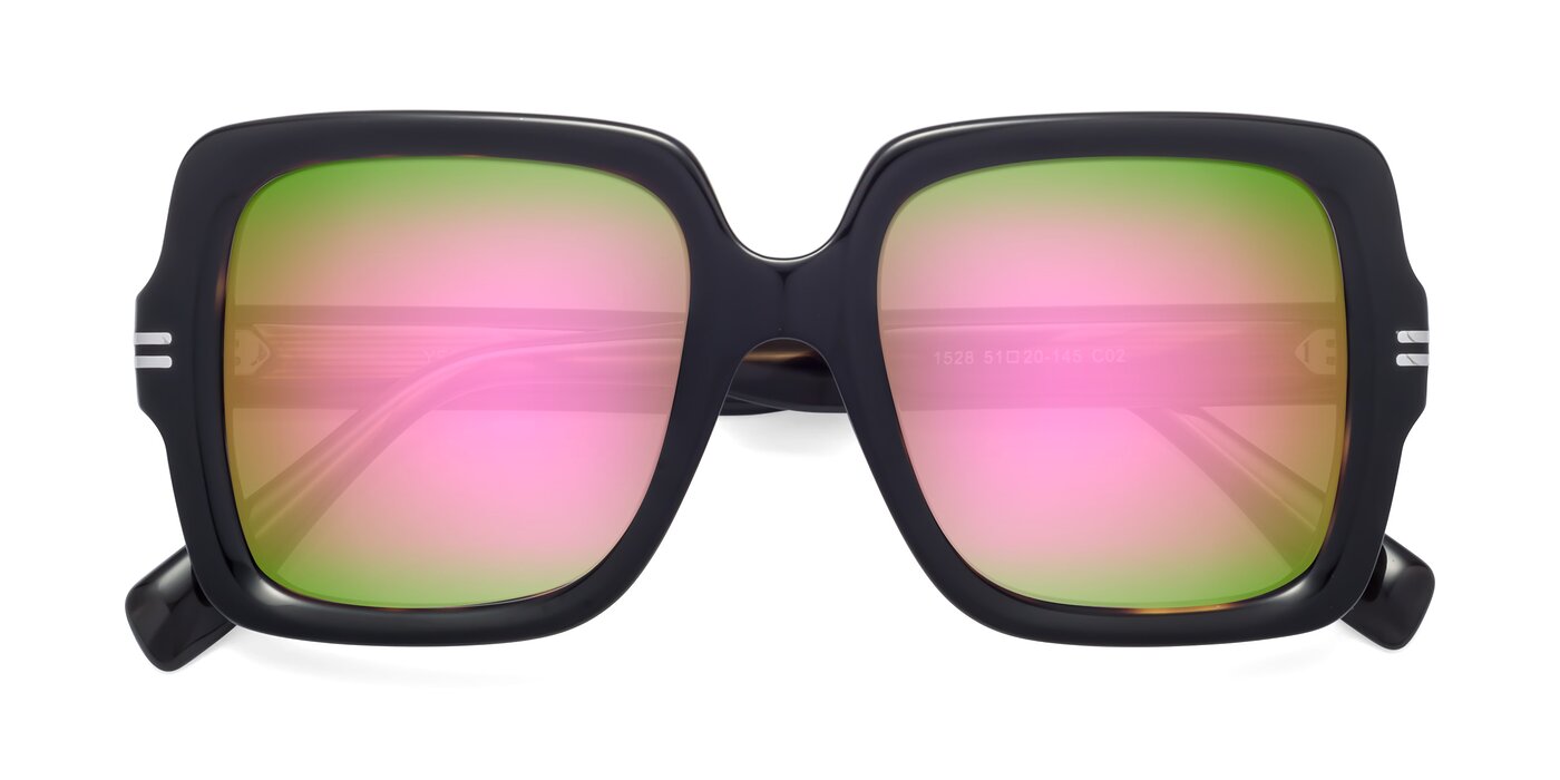 1528 - Tortoise Flash Mirrored Sunglasses