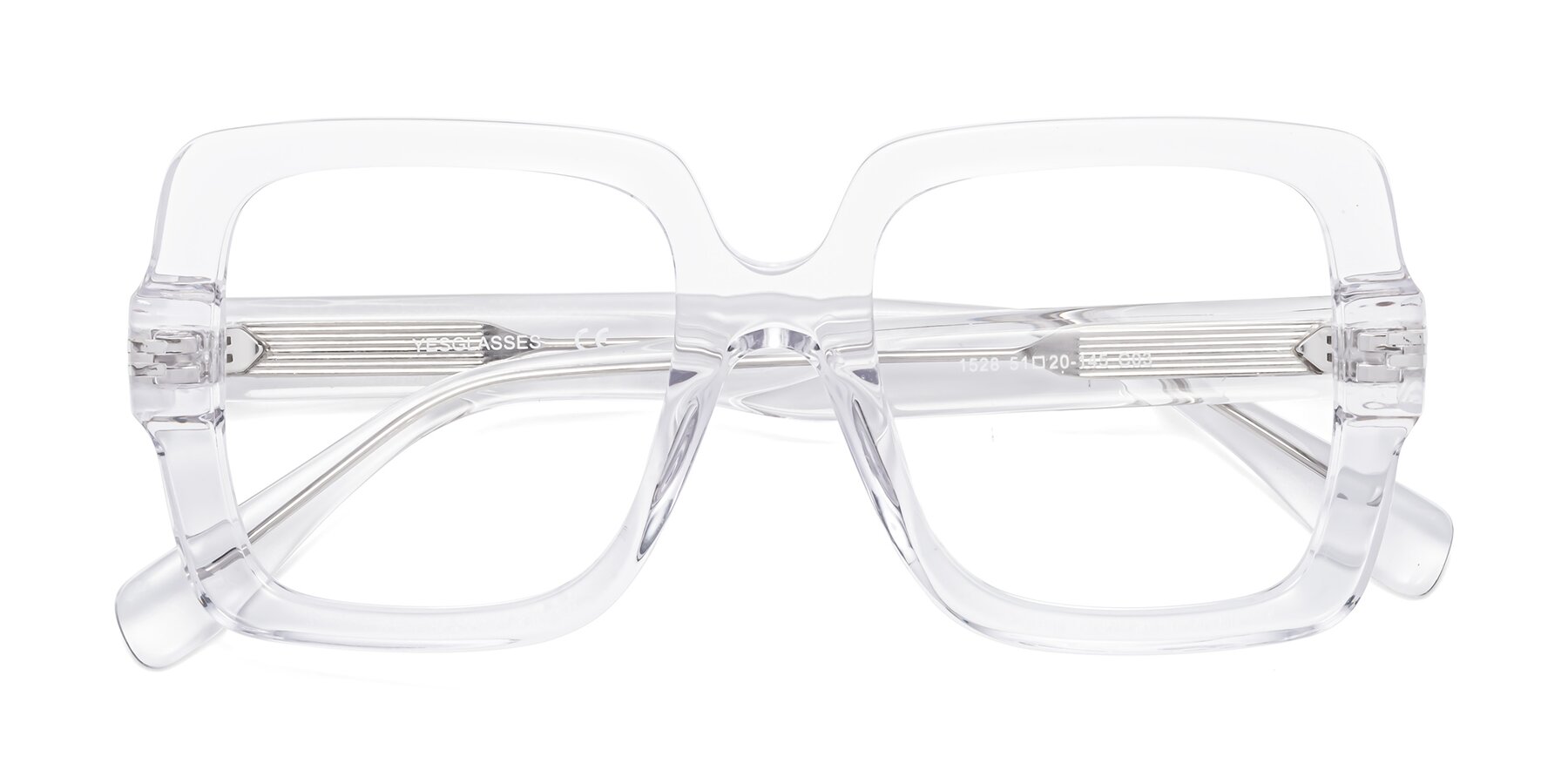 Folded Front of 1528 in Clear with Clear Blue Light Blocking Lenses