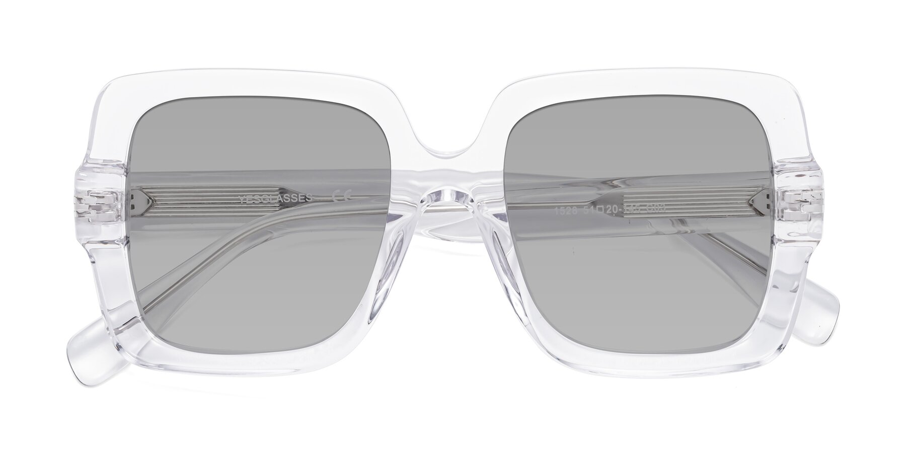 Folded Front of 1528 in Clear with Light Gray Tinted Lenses