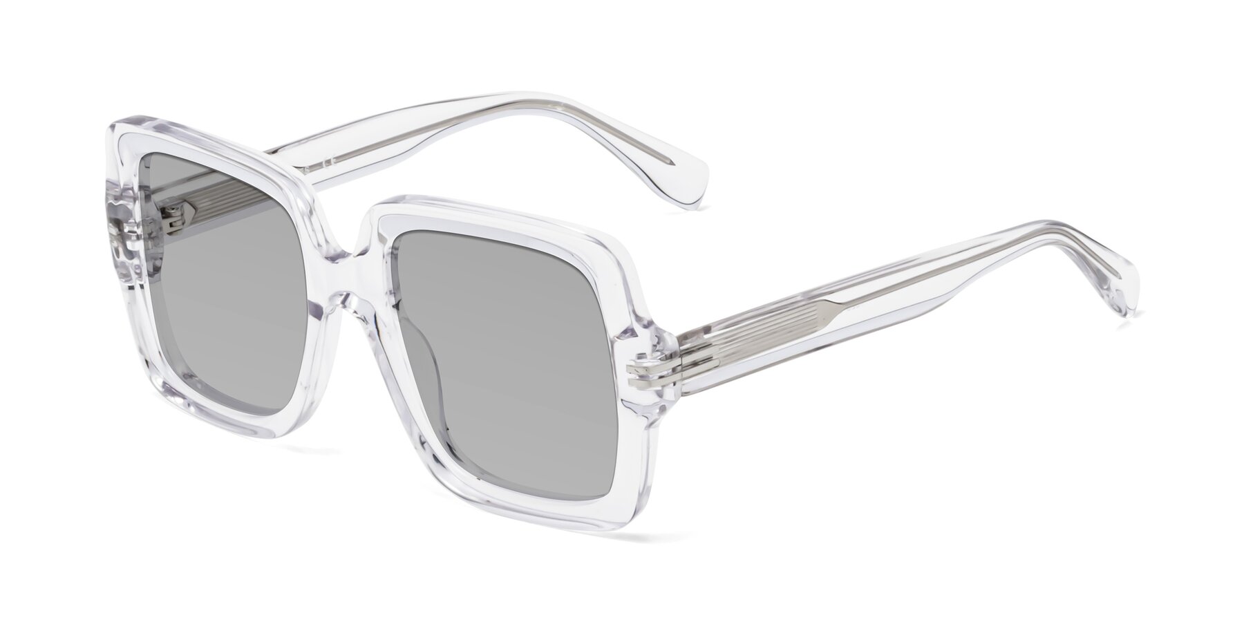 Angle of 1528 in Clear with Light Gray Tinted Lenses