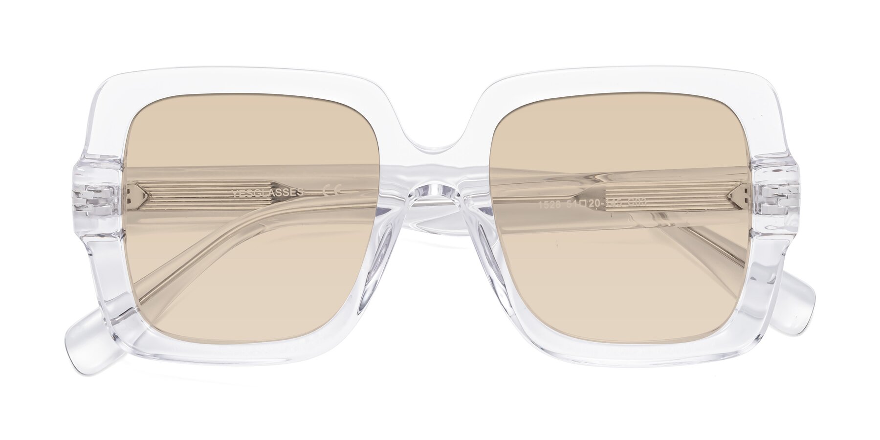Folded Front of 1528 in Clear with Light Brown Tinted Lenses