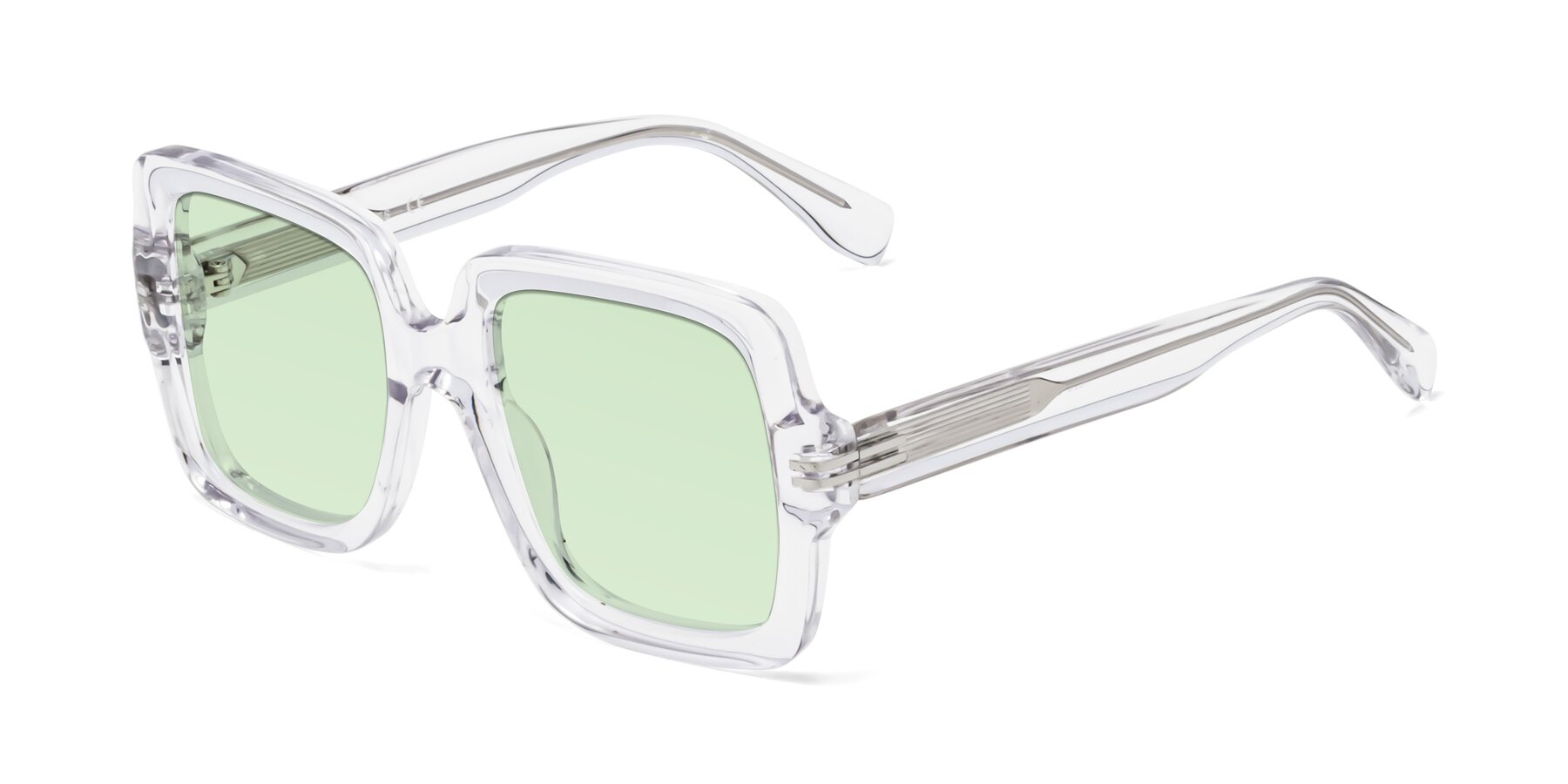Angle of 1528 in Clear with Light Green Tinted Lenses