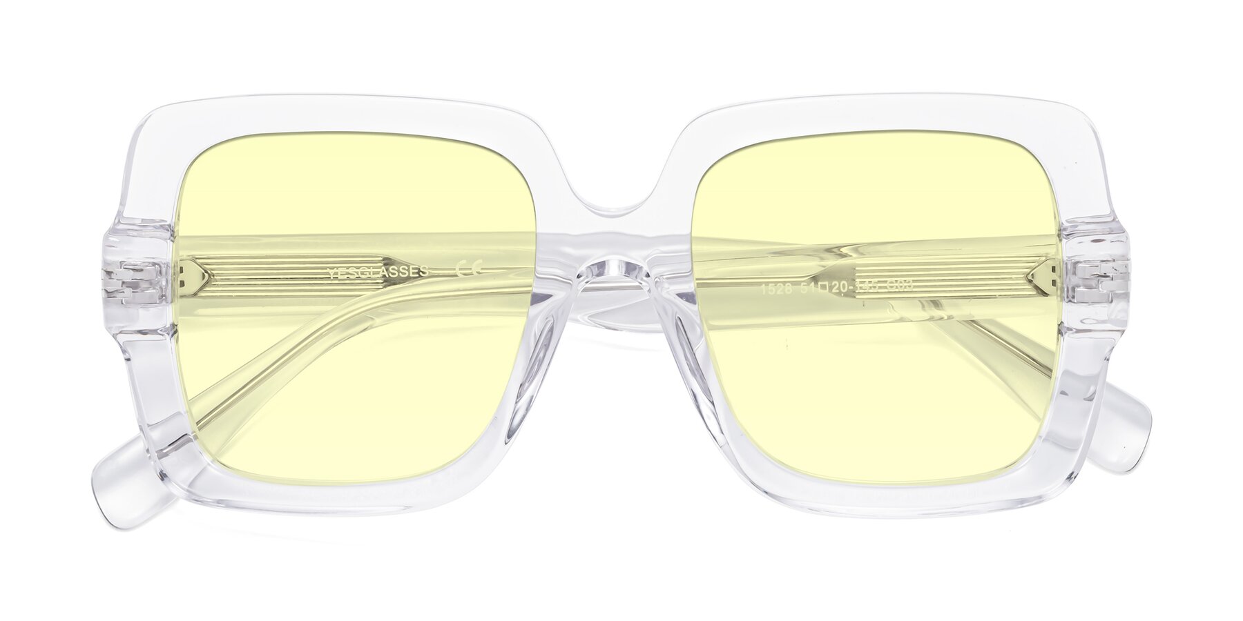 Folded Front of 1528 in Clear with Light Yellow Tinted Lenses