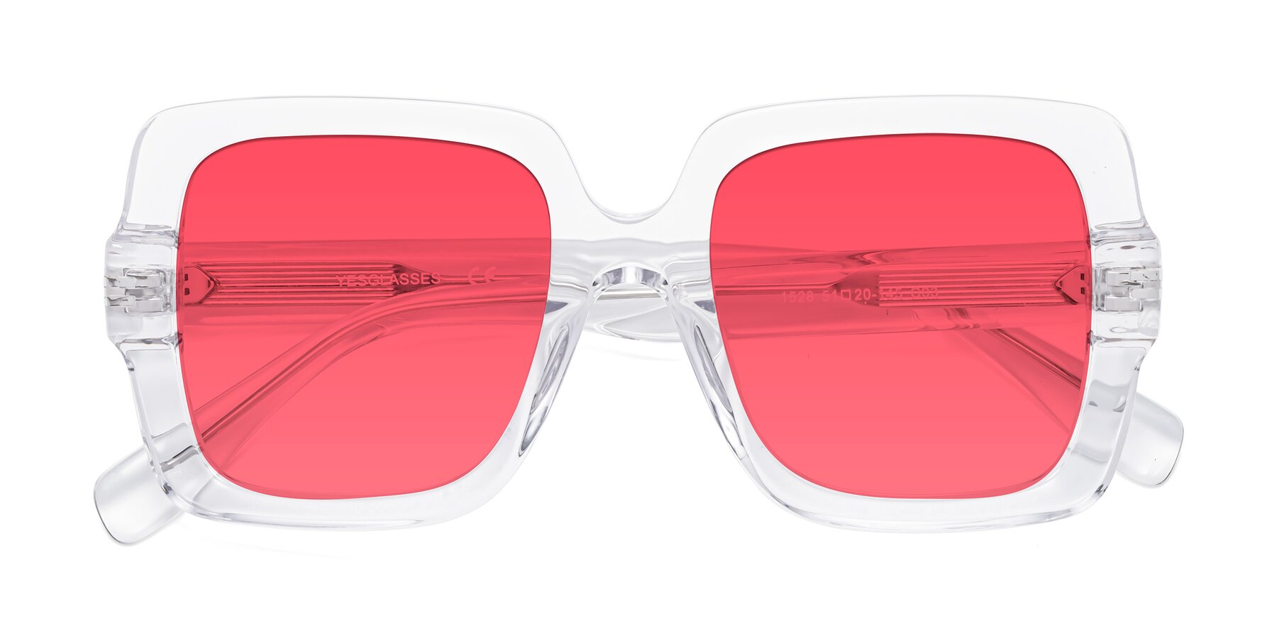 Folded Front of 1528 in Clear with Red Tinted Lenses