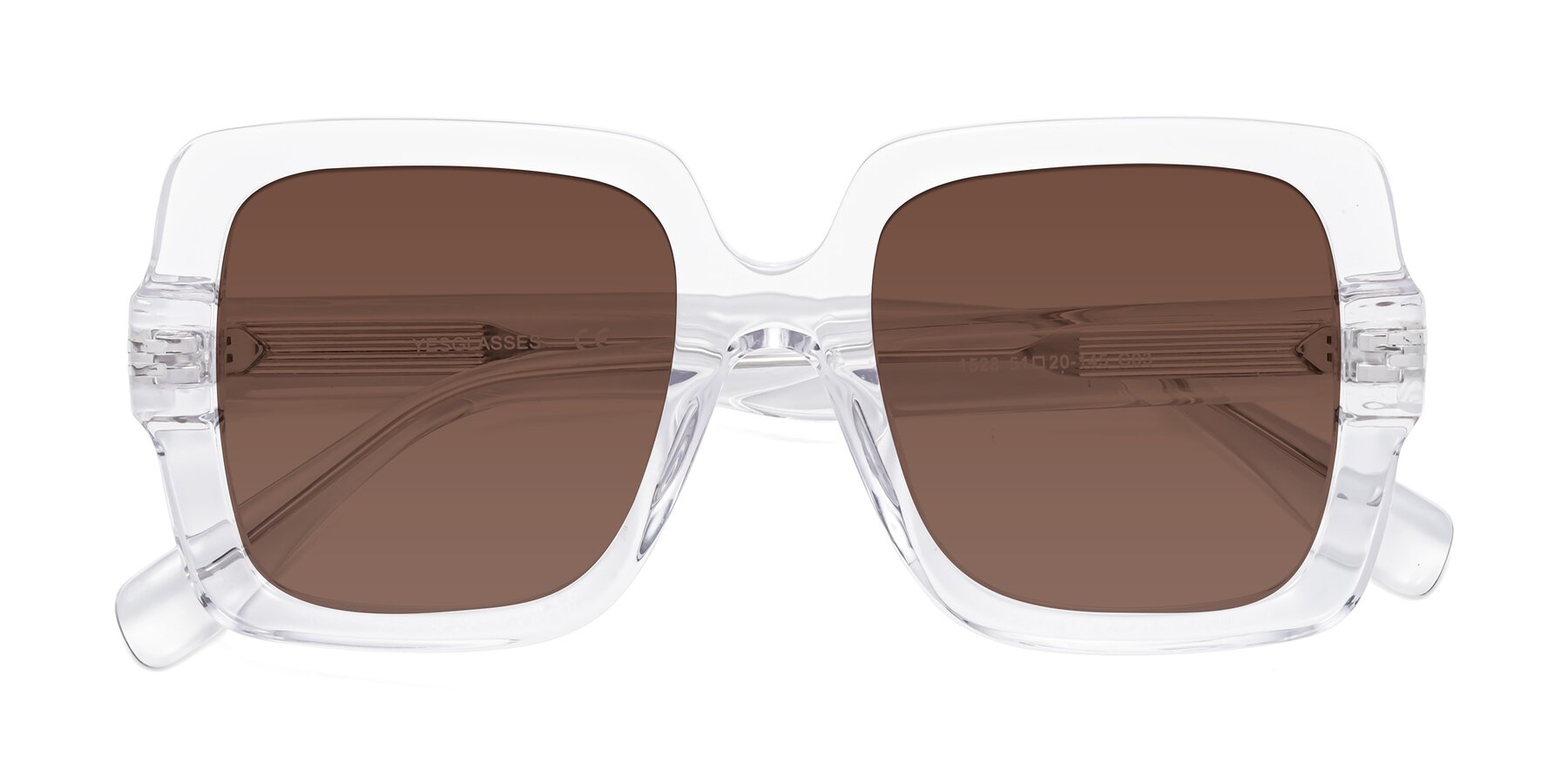 Folded Front of 1528 in Clear with Brown Tinted Lenses