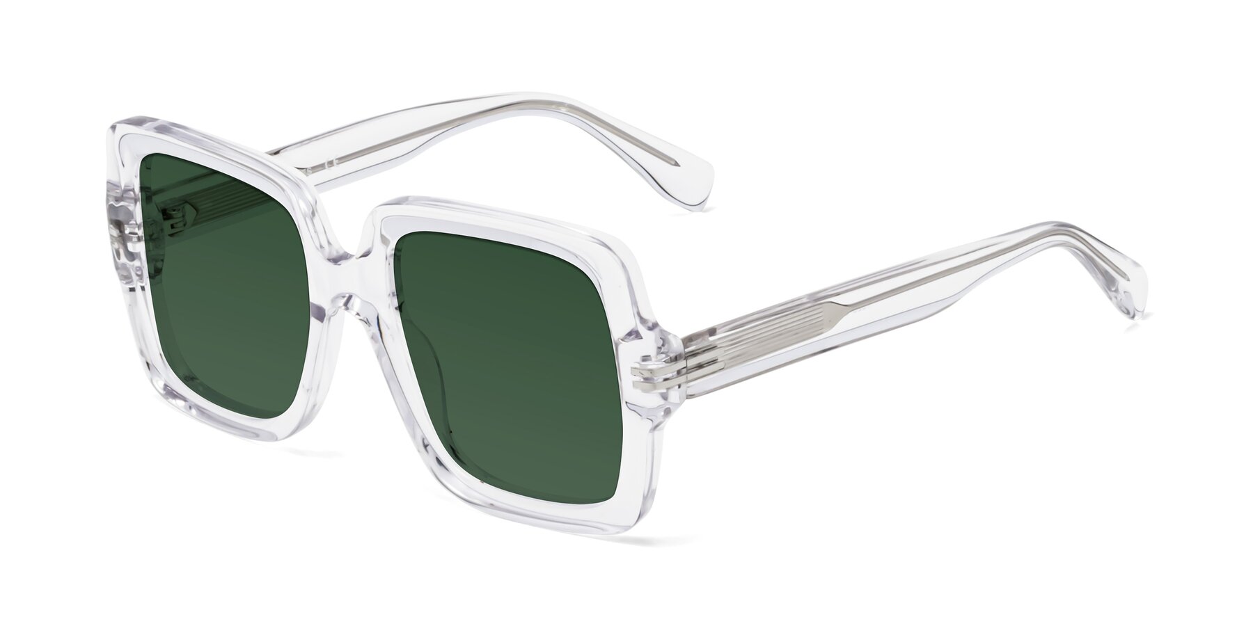 Angle of 1528 in Clear with Green Tinted Lenses