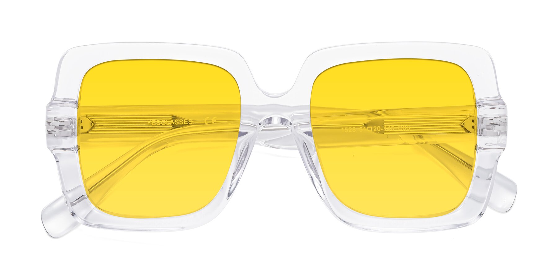 Folded Front of 1528 in Clear with Yellow Tinted Lenses